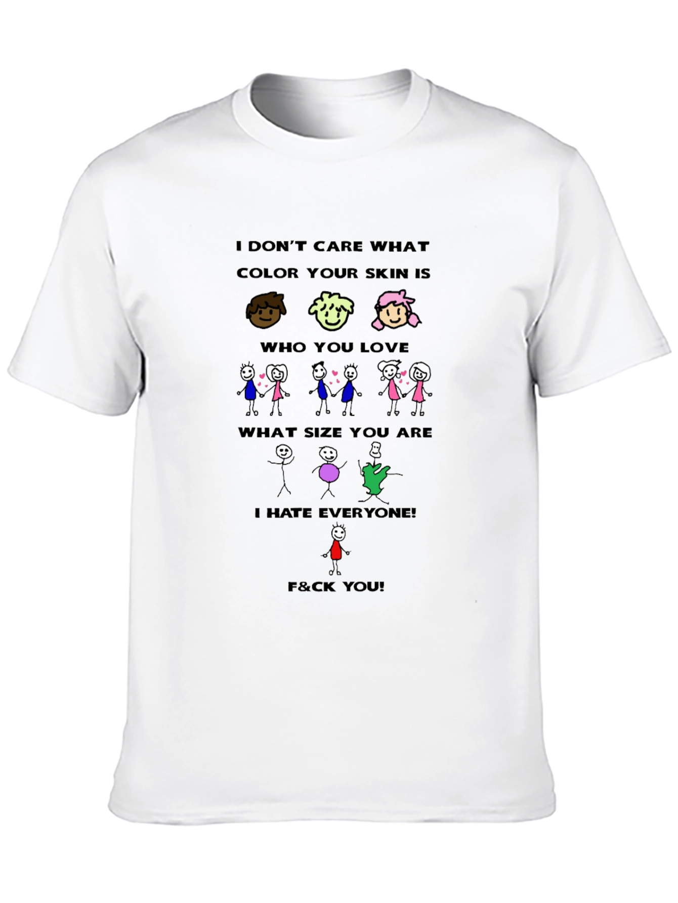 Black I Hate Everyone Graphic Tee view 10