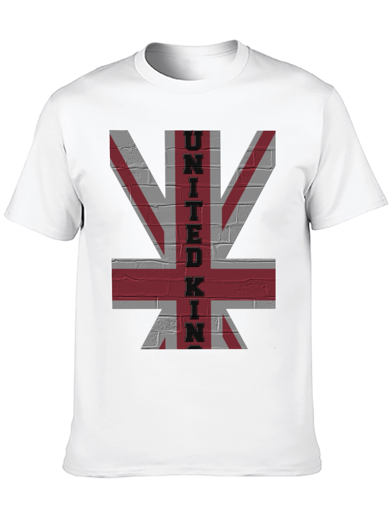 United Kingdom Flag Brick Wall Graphic Tee - 10