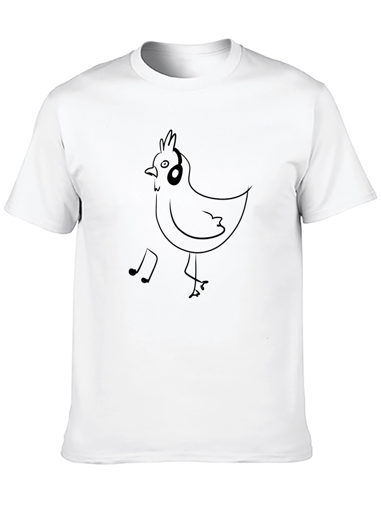 Black Musical Chicken T-Shirt - Black Graphic Tee view 10