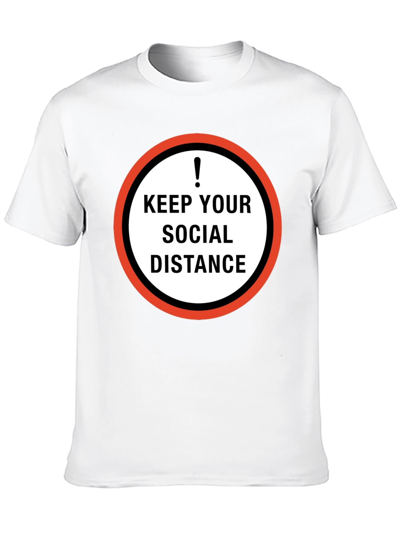 Black Keep Your Social Distance Graphic Tee - Black view 10
