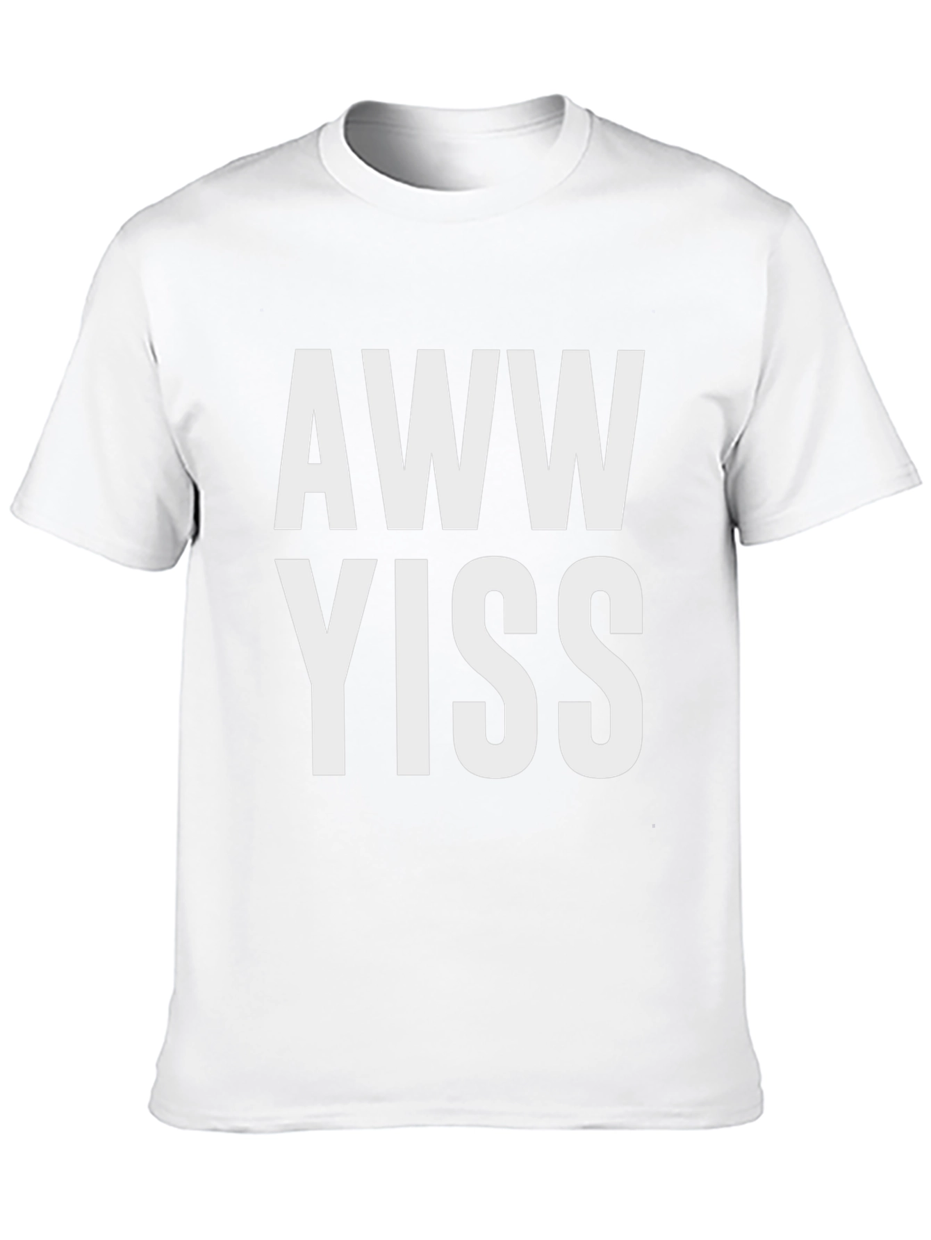 Black Aww Yiss Graphic T-Shirt - Novelty Tee view 10