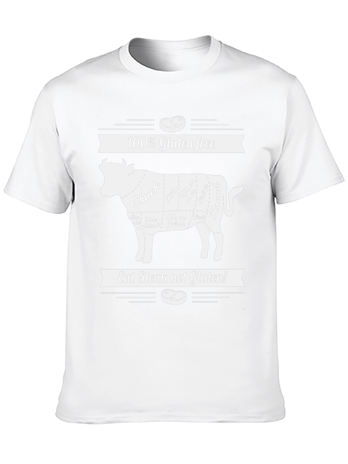 Black Gluten Free Steak Lover T-Shirt view 10
