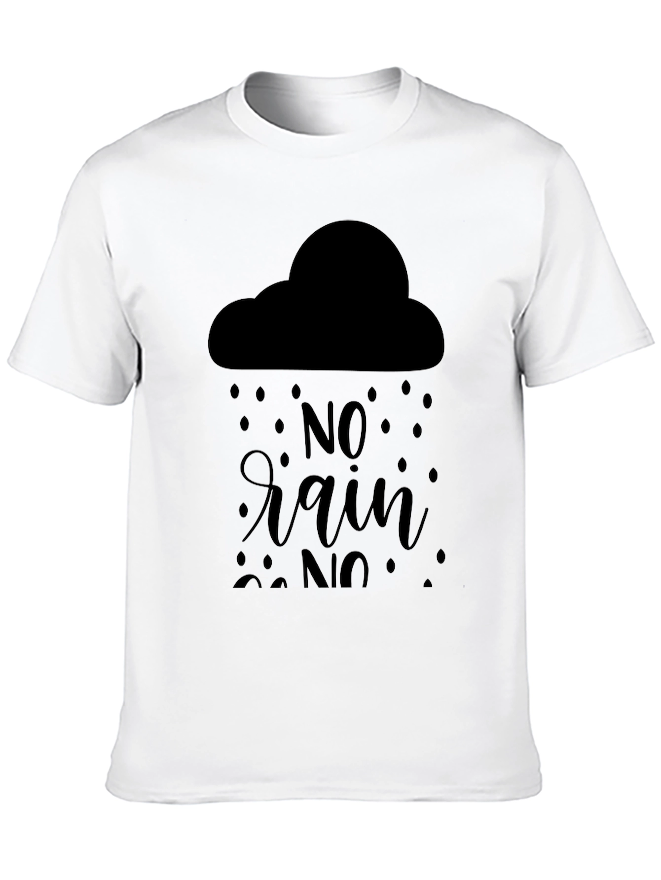 Black No Rain T-Shirt - Black Graphic Tee view 10