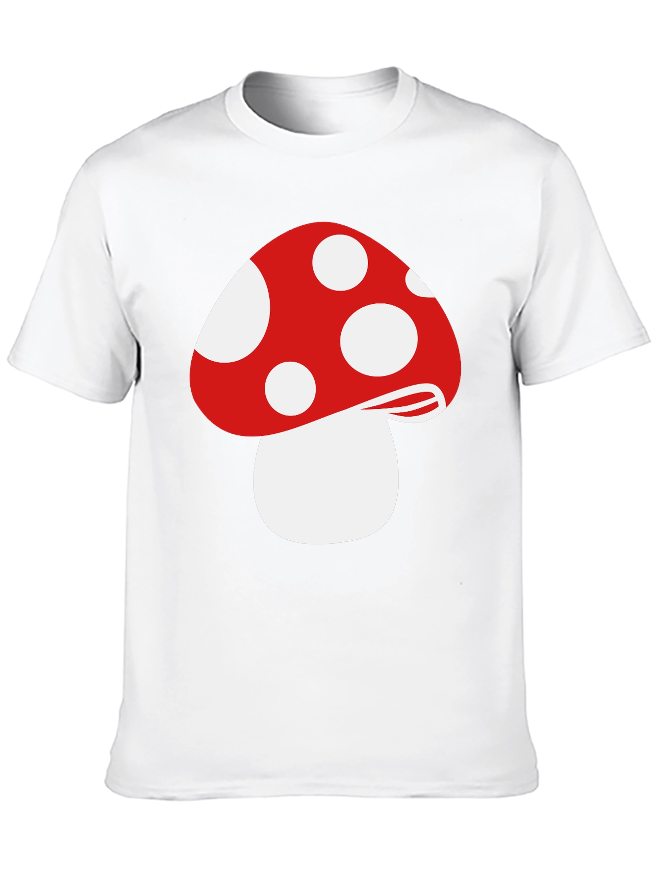 Black Red Mushroom Graphic Tee - Funky Black T-Shirt view 10