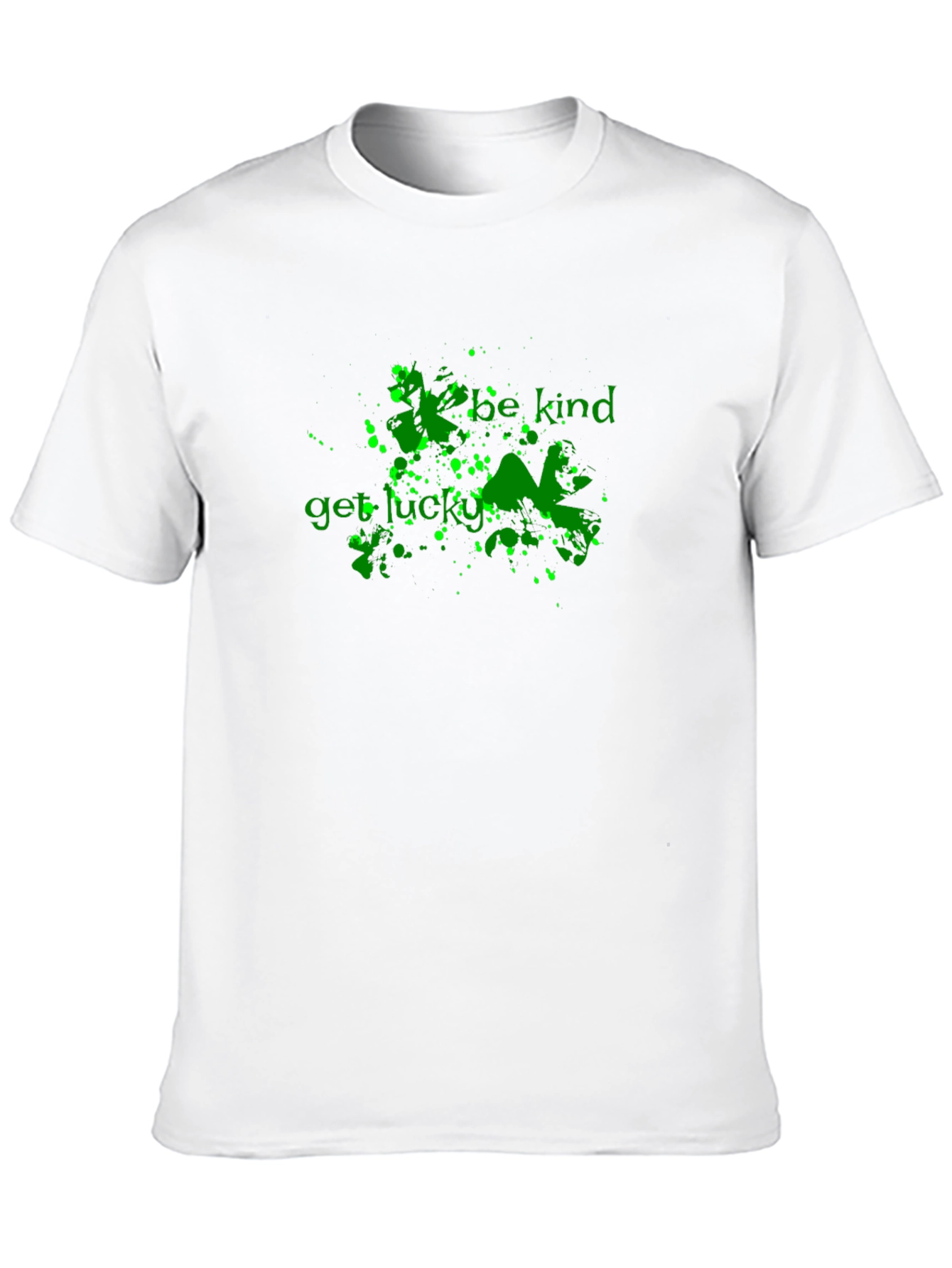 Black Be Kind Get Lucky Green Graphic Black T-Shirt view 10