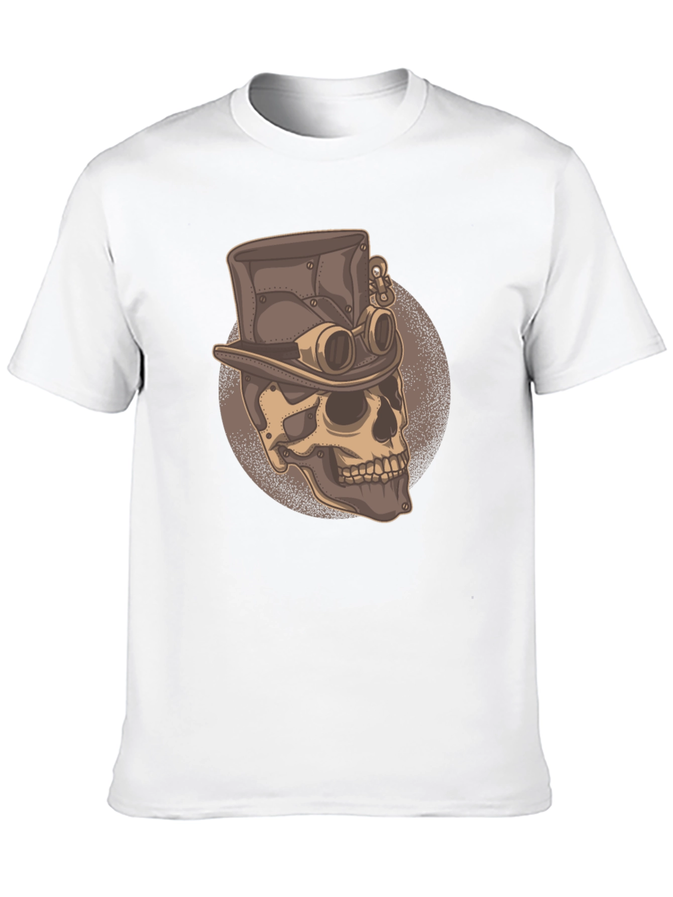 Black Steampunk Skull T-Shirt - Gothic Fashion Tee view 10