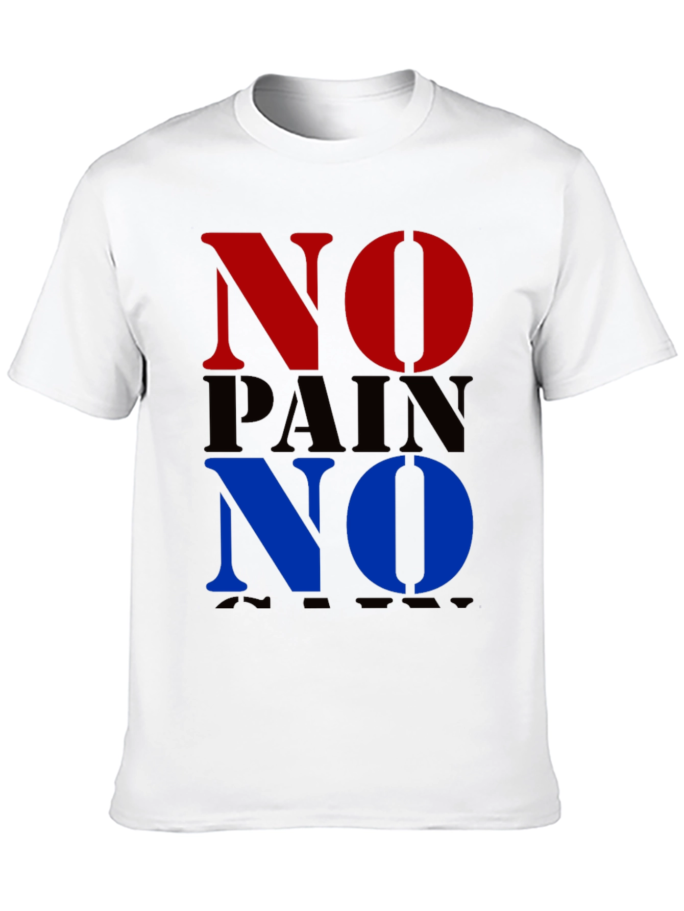 Black No Pain No Gain Graphic T-Shirt view 10