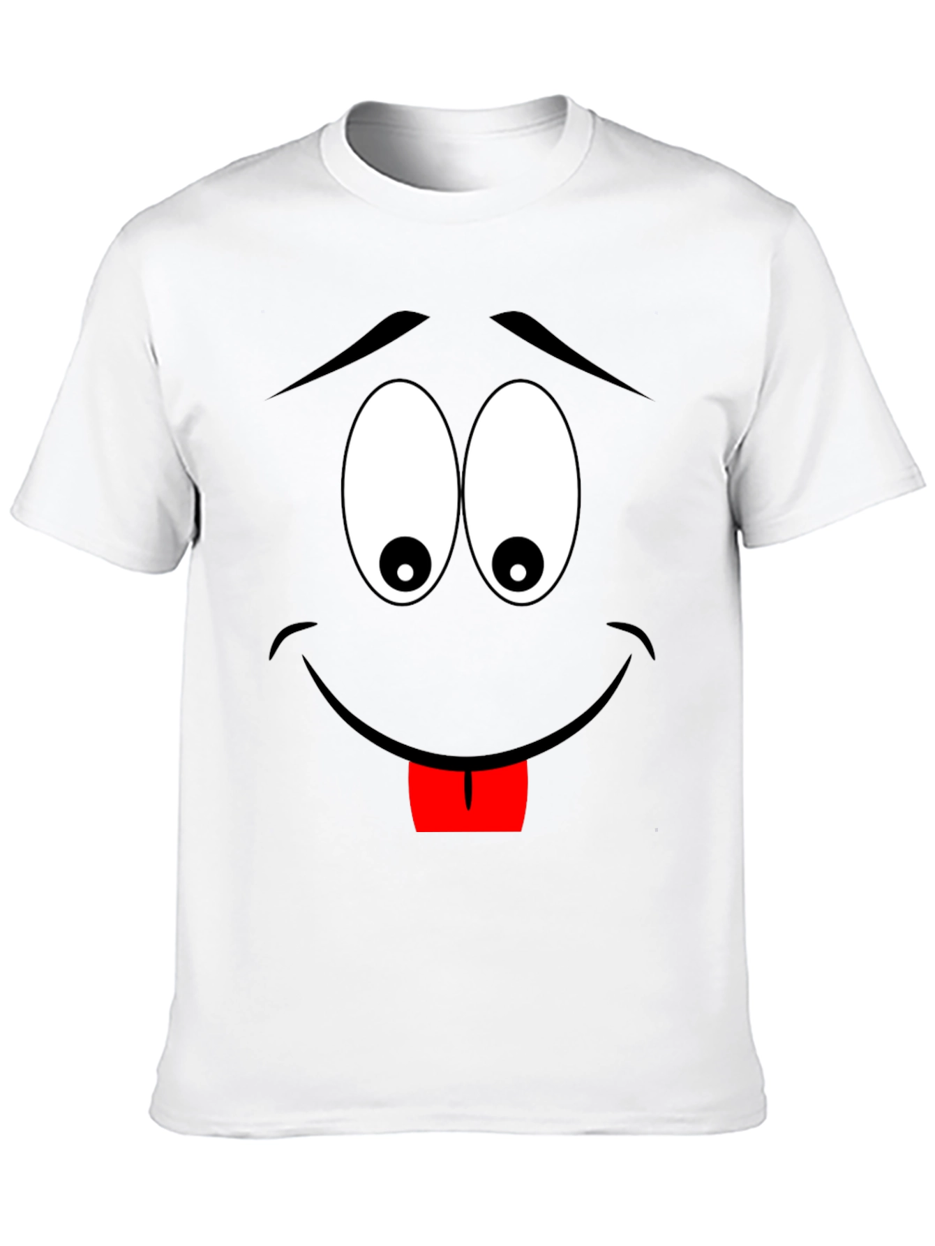 Black Cartoon Face Black T-Shirt view 10