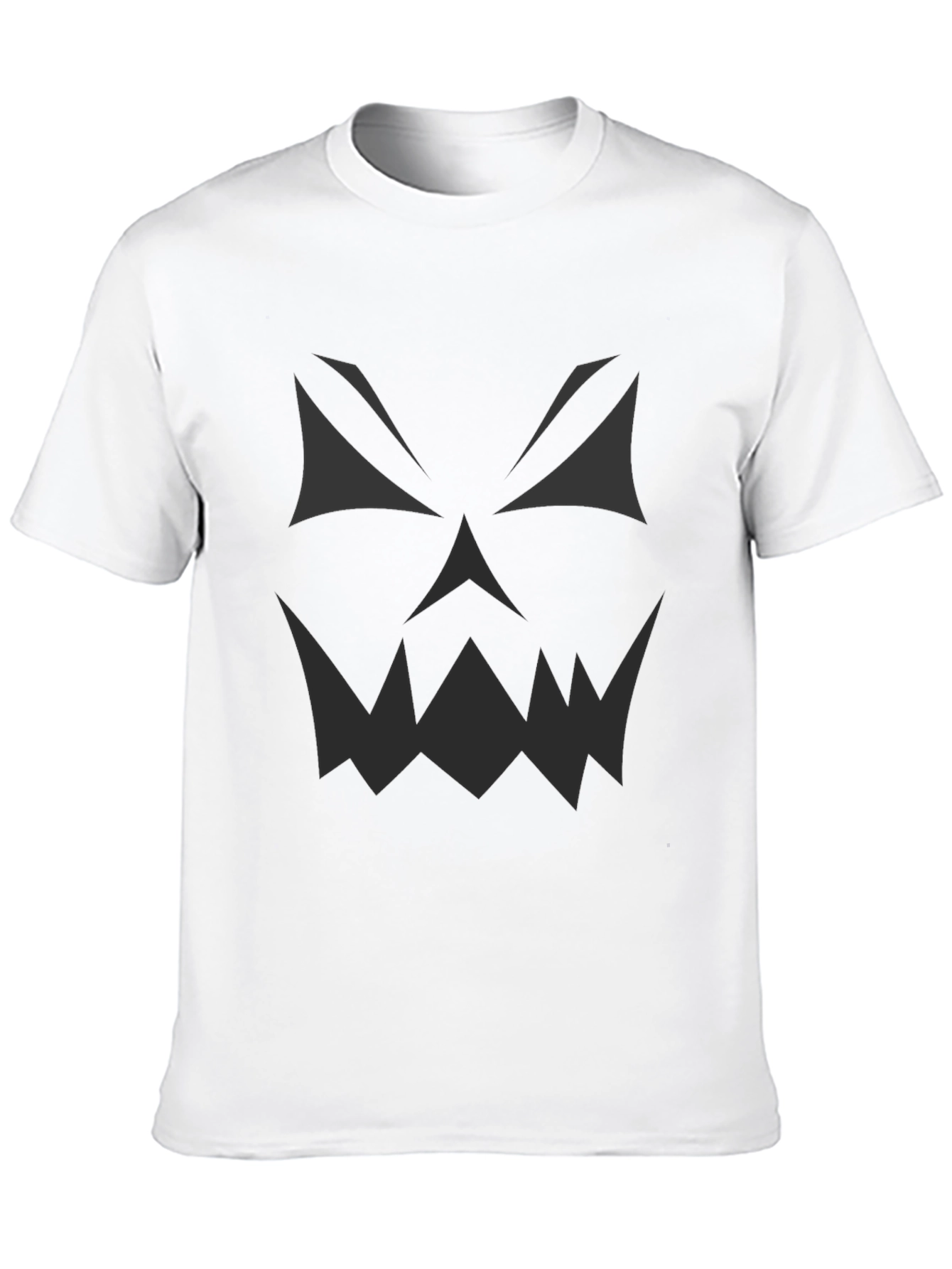 Black Men's Black Halloween Pumpkin Face T-Shirt view 10