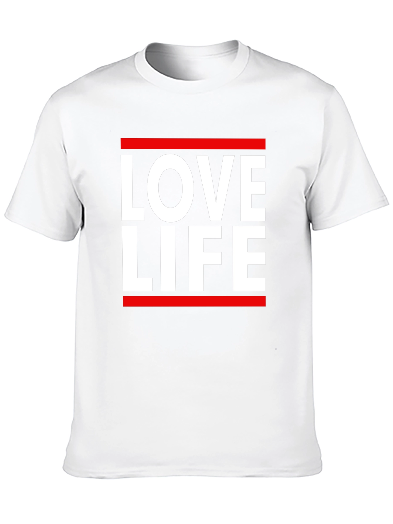 Black Love Life Graphic Tee - Black Cotton Casual T-Shirt view 10