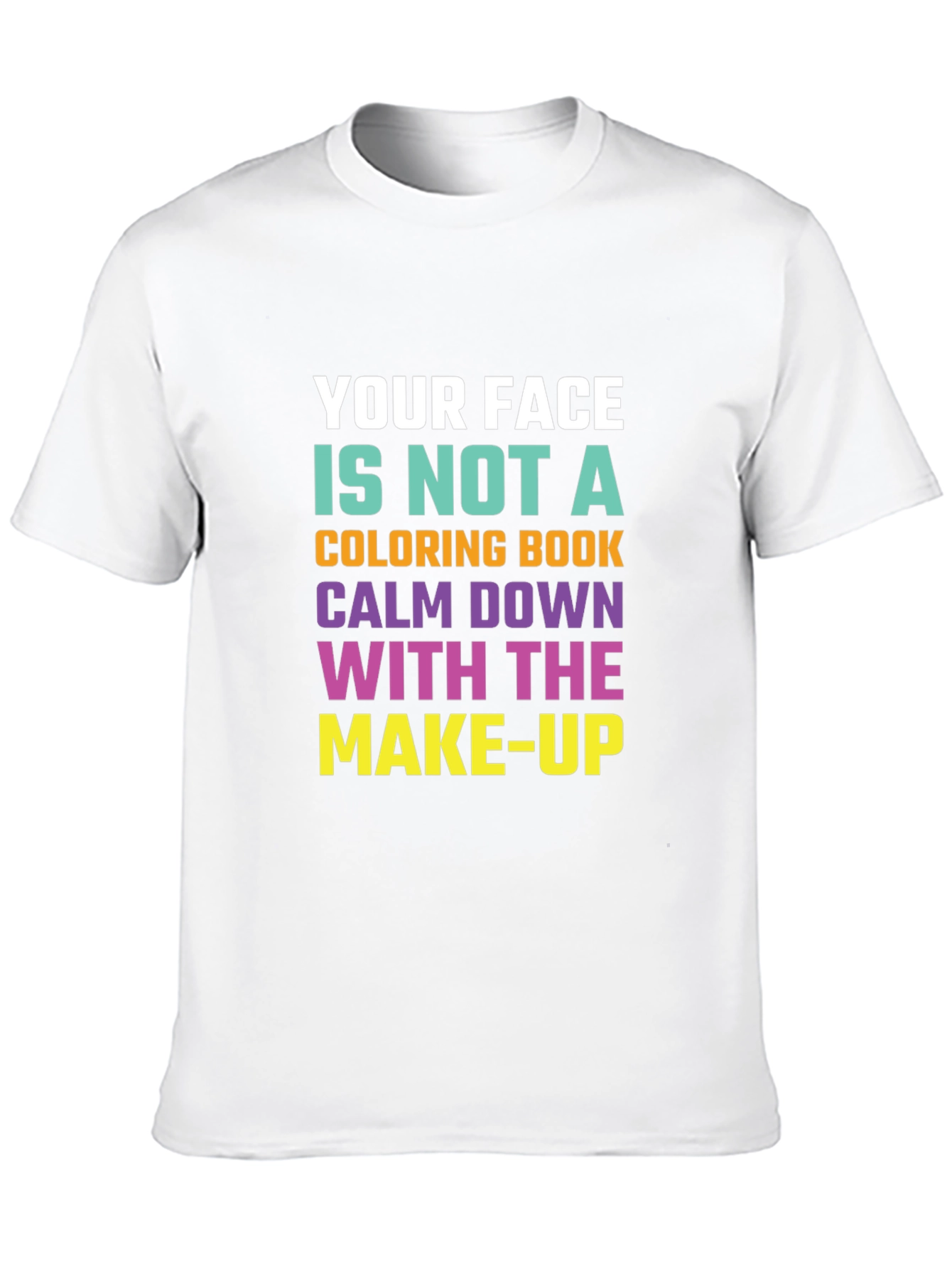Black Funny Graphic T-Shirt: Your Face Coloring Book Slogan Tee view 10