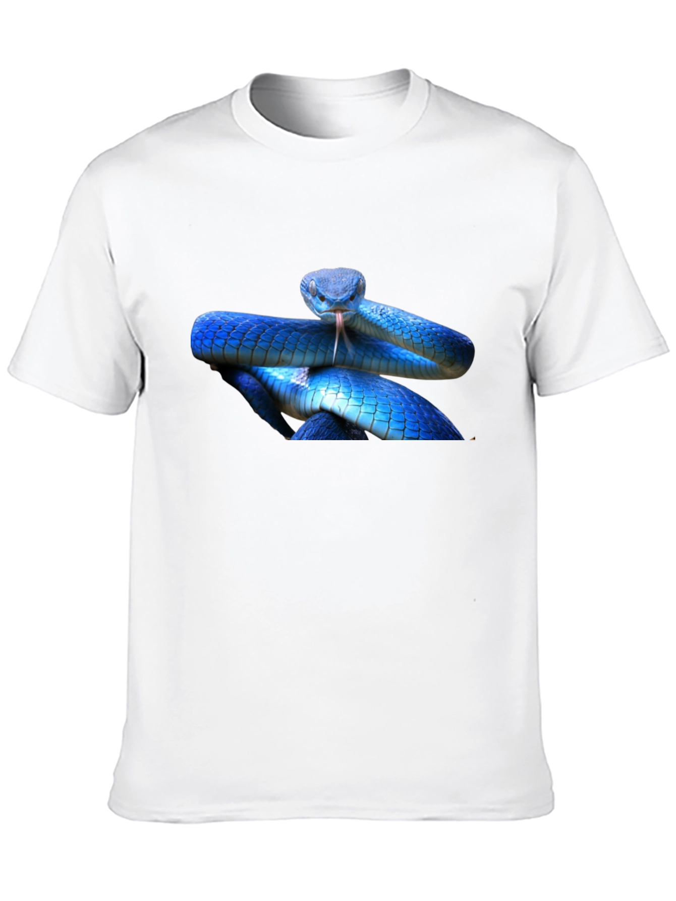 Black Blue Snake Graphic T-Shirt - Bold Reptile Design view 10