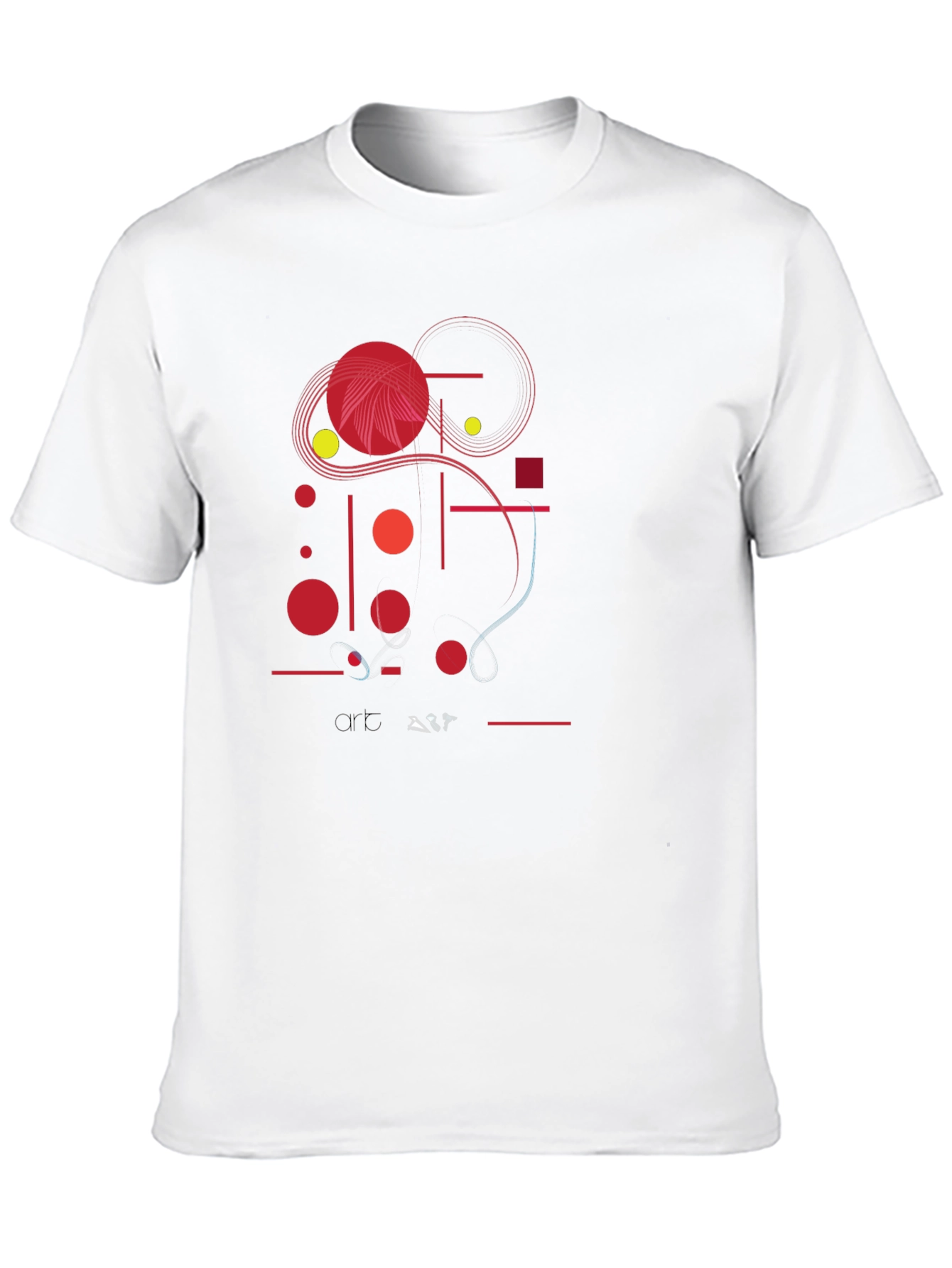 Black Abstract Graphic Print Black Casual T-Shirt view 10