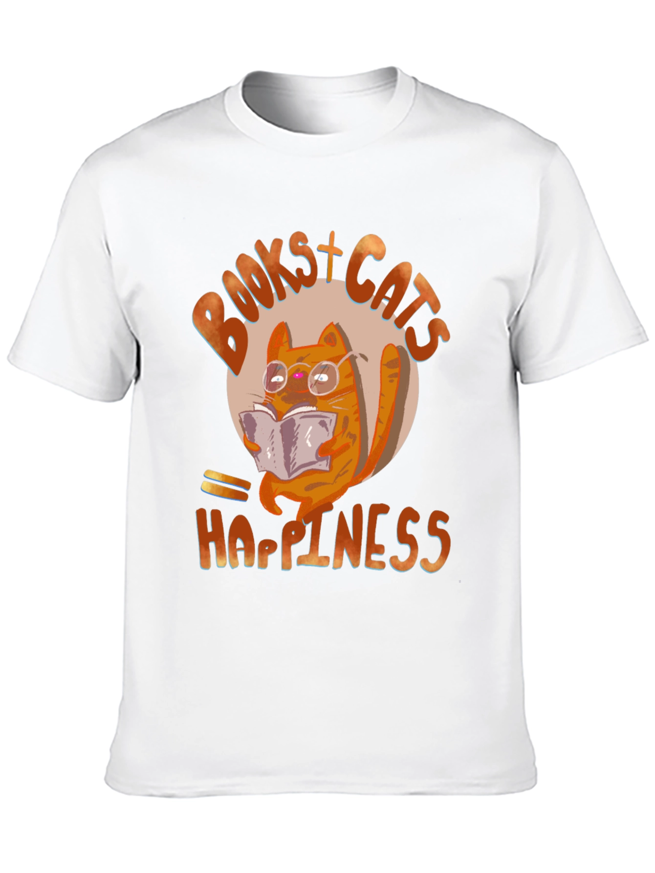 Black Books + Cats + Happiness Graphic Tee view 10