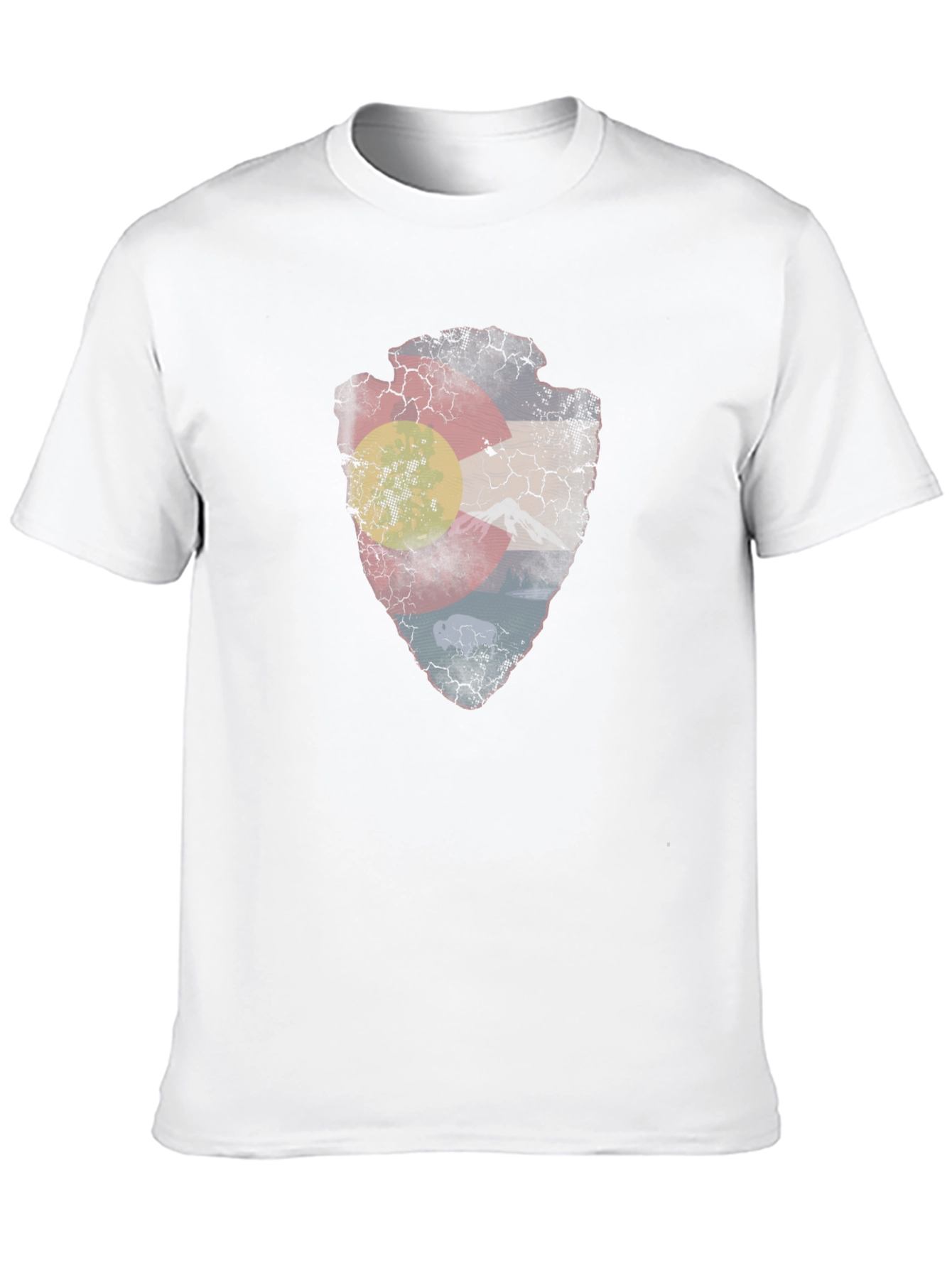 Black Colorado Flag Arrowhead T-Shirt view 10