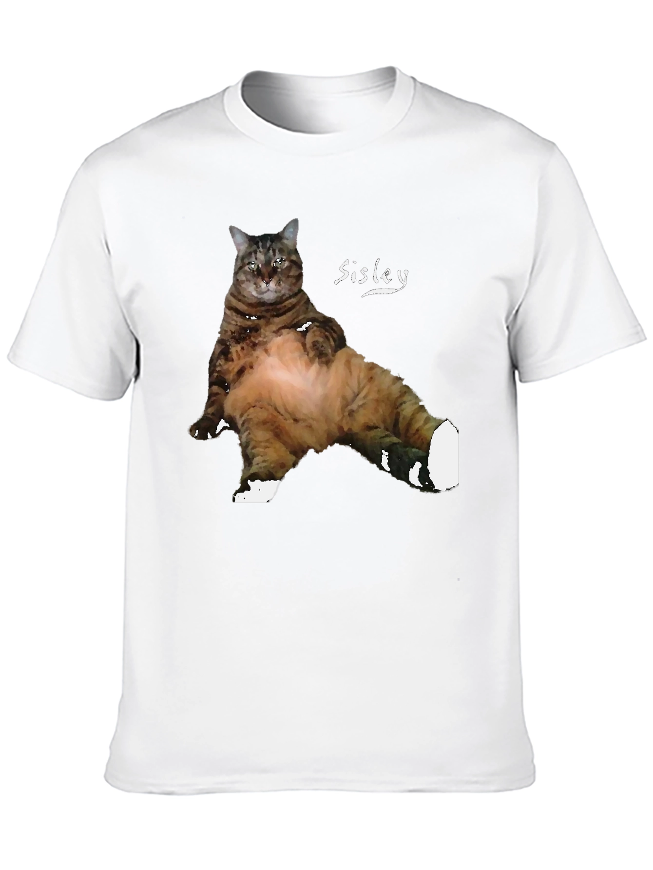 Black Funny Cat T-Shirt - Sisley Cat Design view 10