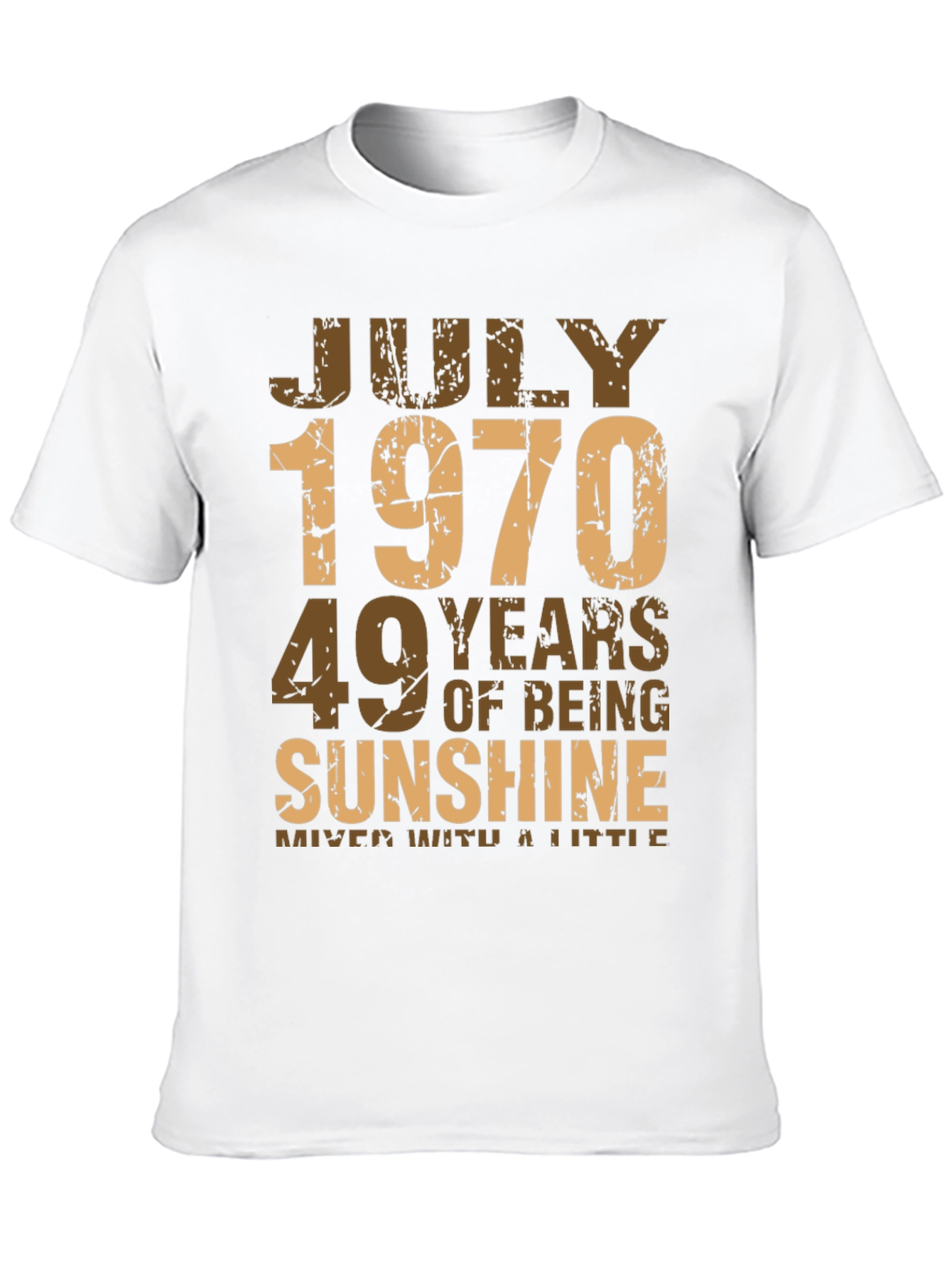 Black July 1970 Birthday T-Shirt - 49 Years of Sunshine! view 10
