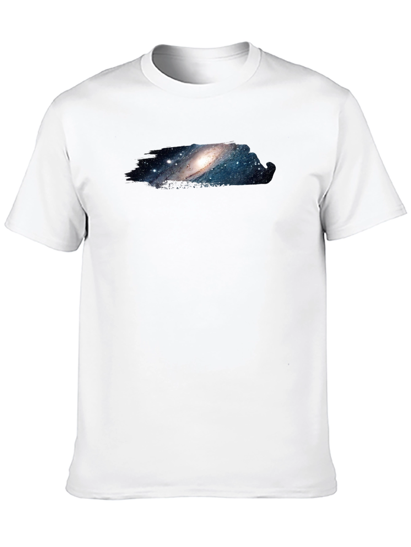 Black Galaxy Print Black T-Shirt view 10