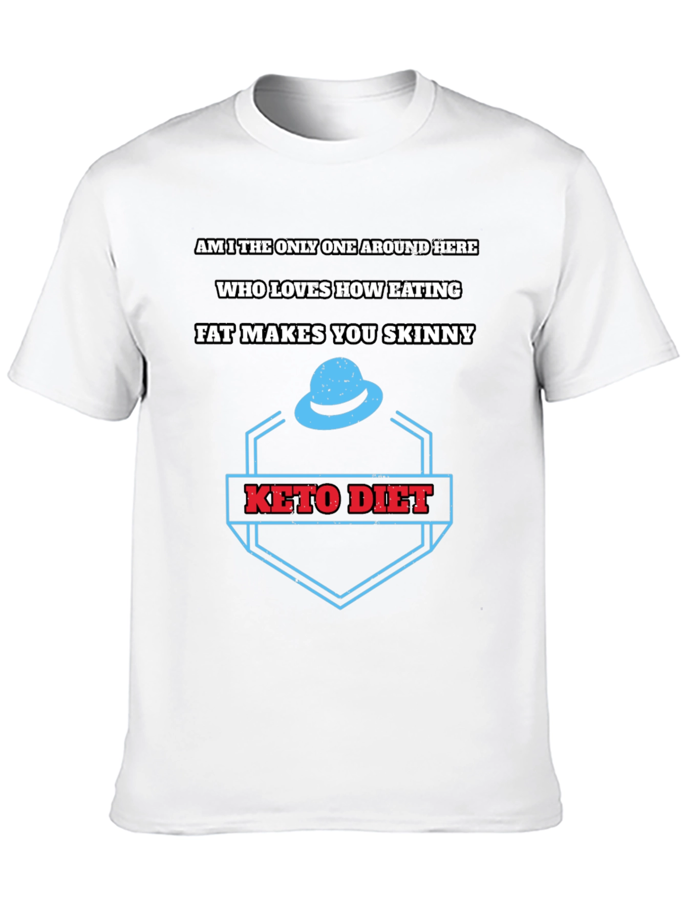 Black Keto Diet T-Shirt - Eat Fat Get Skinny Tee view 10