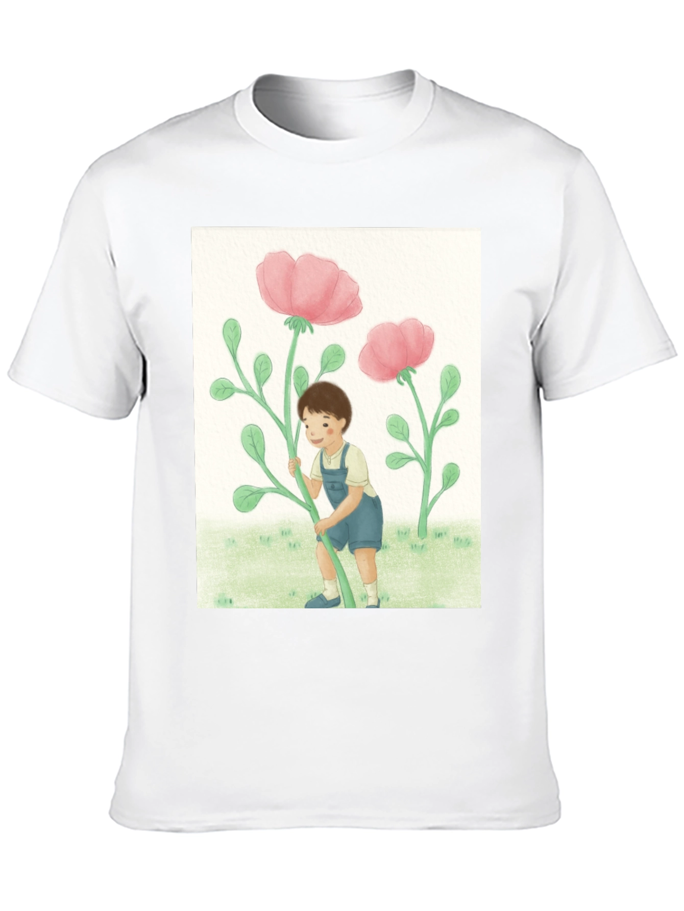 Black Boy with Flowers Black T-Shirt view 10