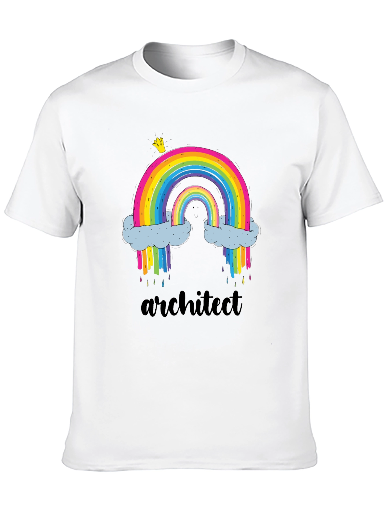 Black Rainbow Architect Graphic Tee - Quirky & Colorful! view 10