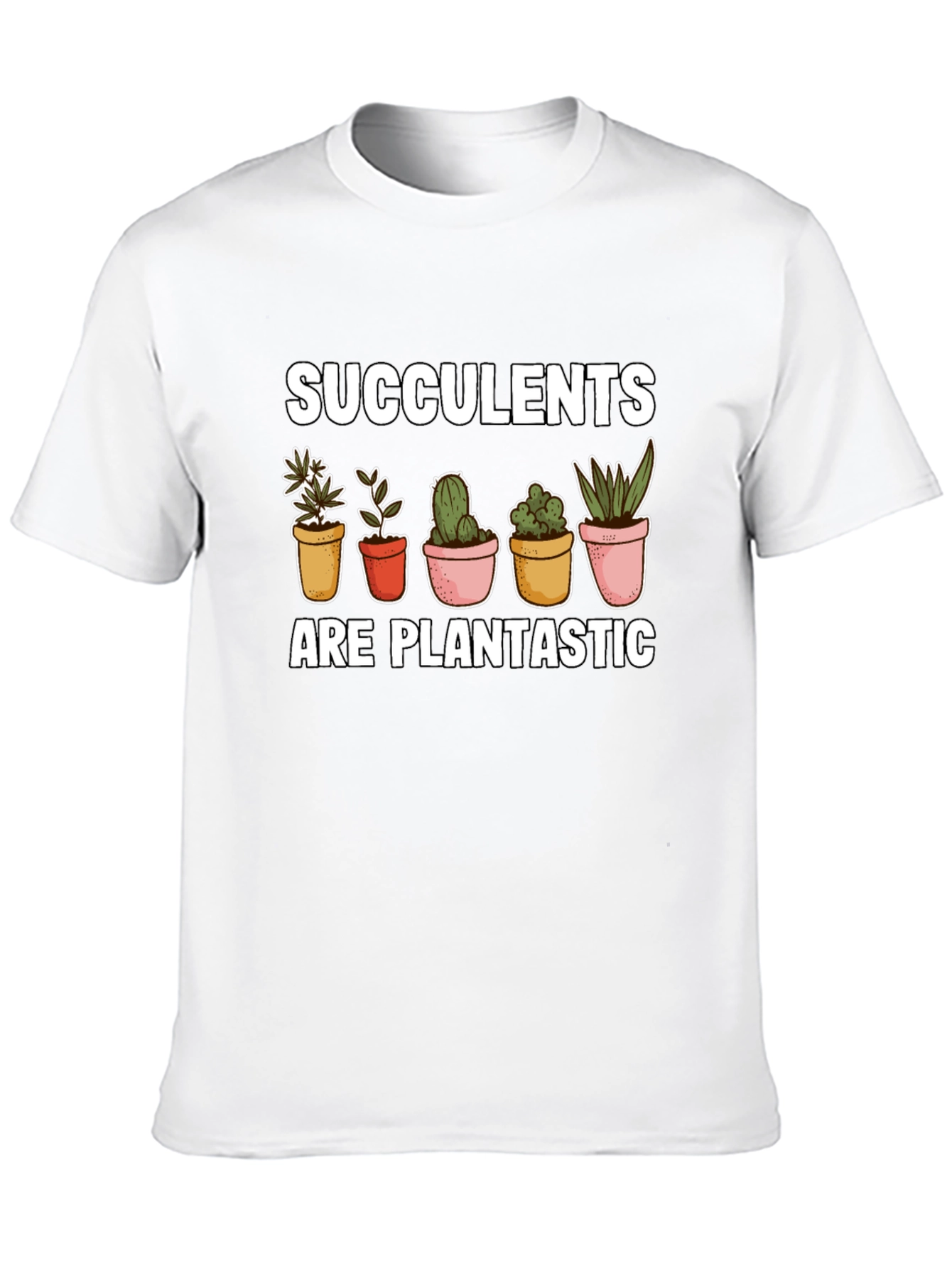 Black Succulents Plantastic Graphic Tee view 10