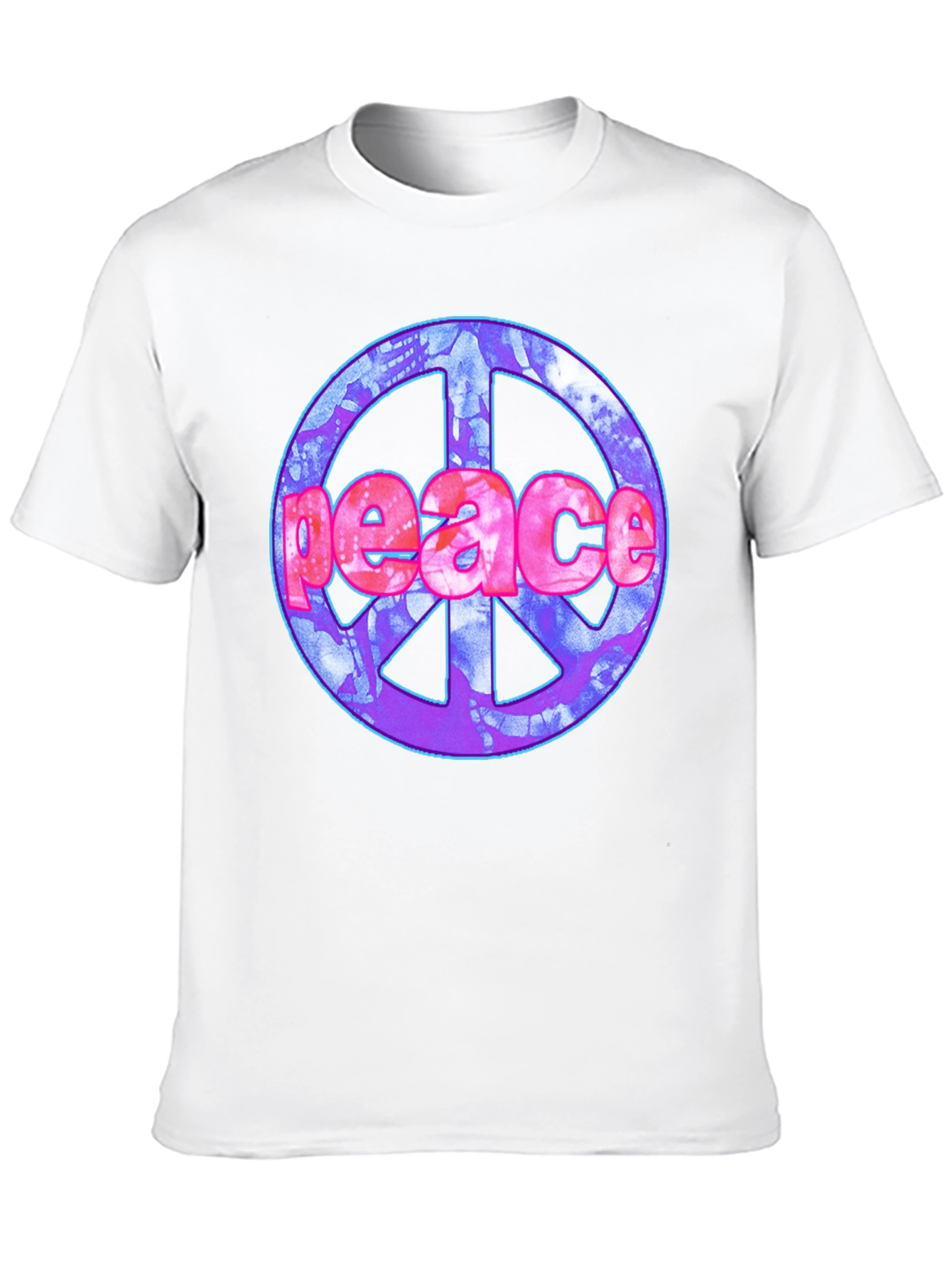 Black Peace Sign Graphic T-Shirt - Black Cotton Blend view 10