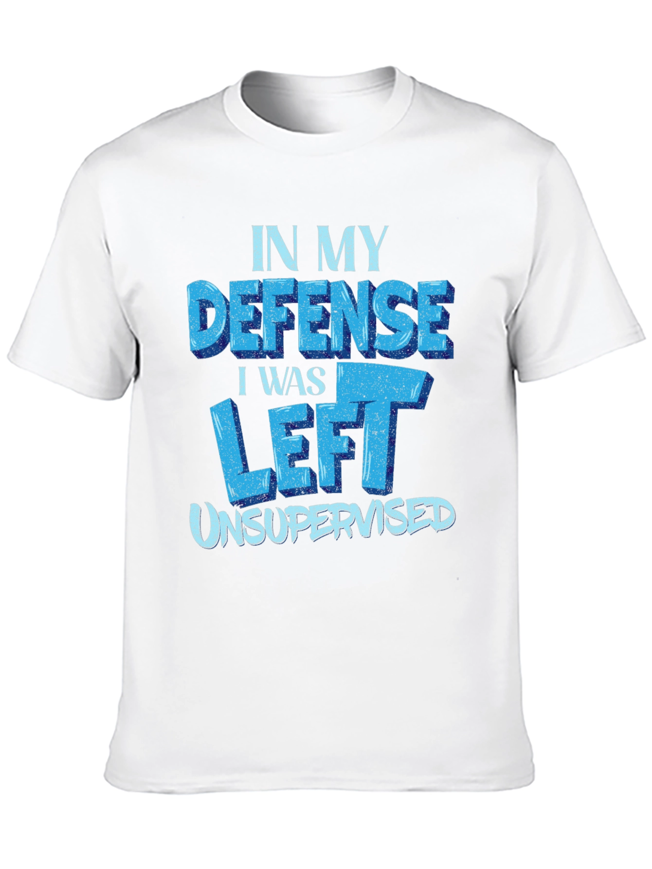 Black Funny 'In My Defense' Black T-Shirt view 10