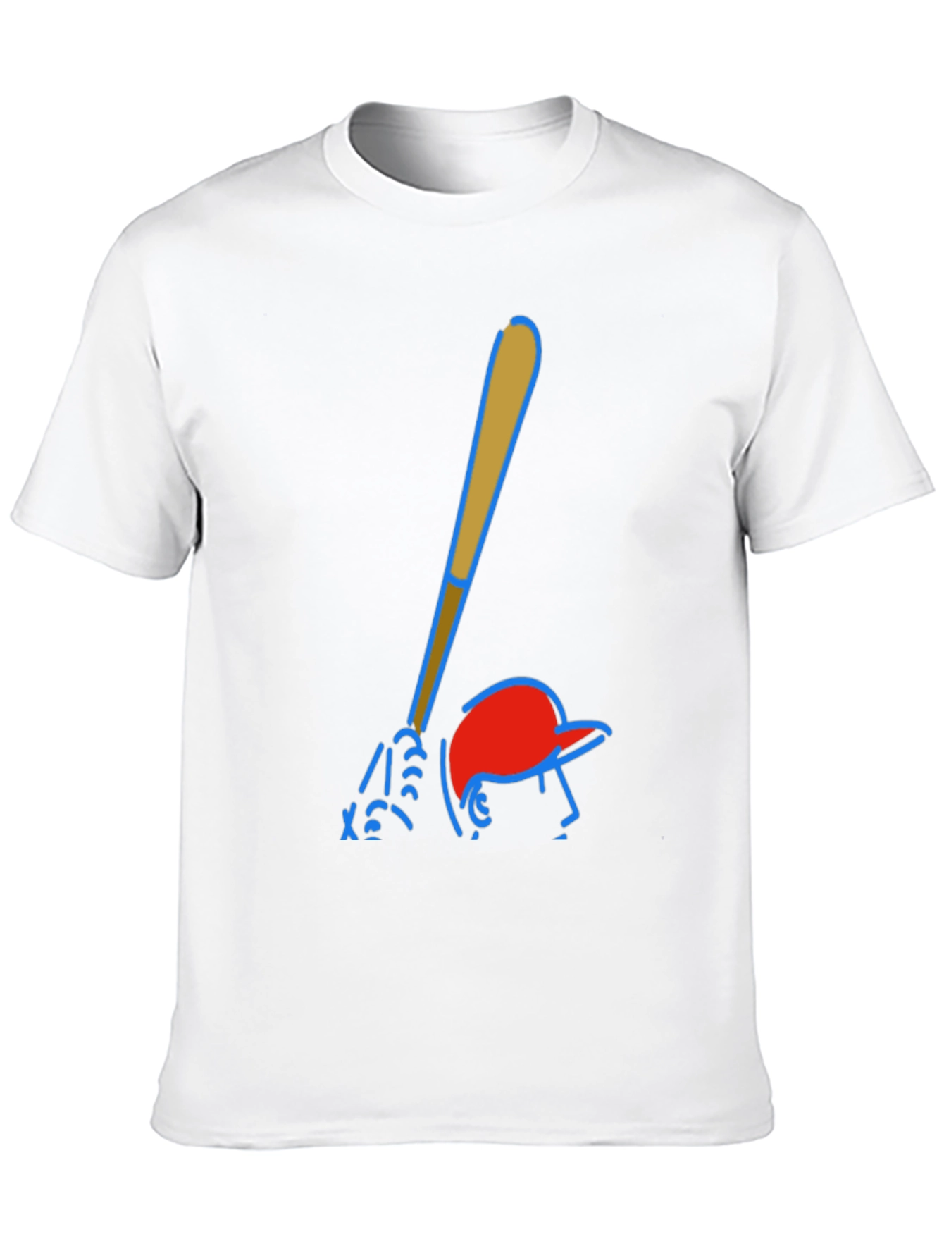 Black Baseball Player Graphic Tee - Classic Black Cotton view 10