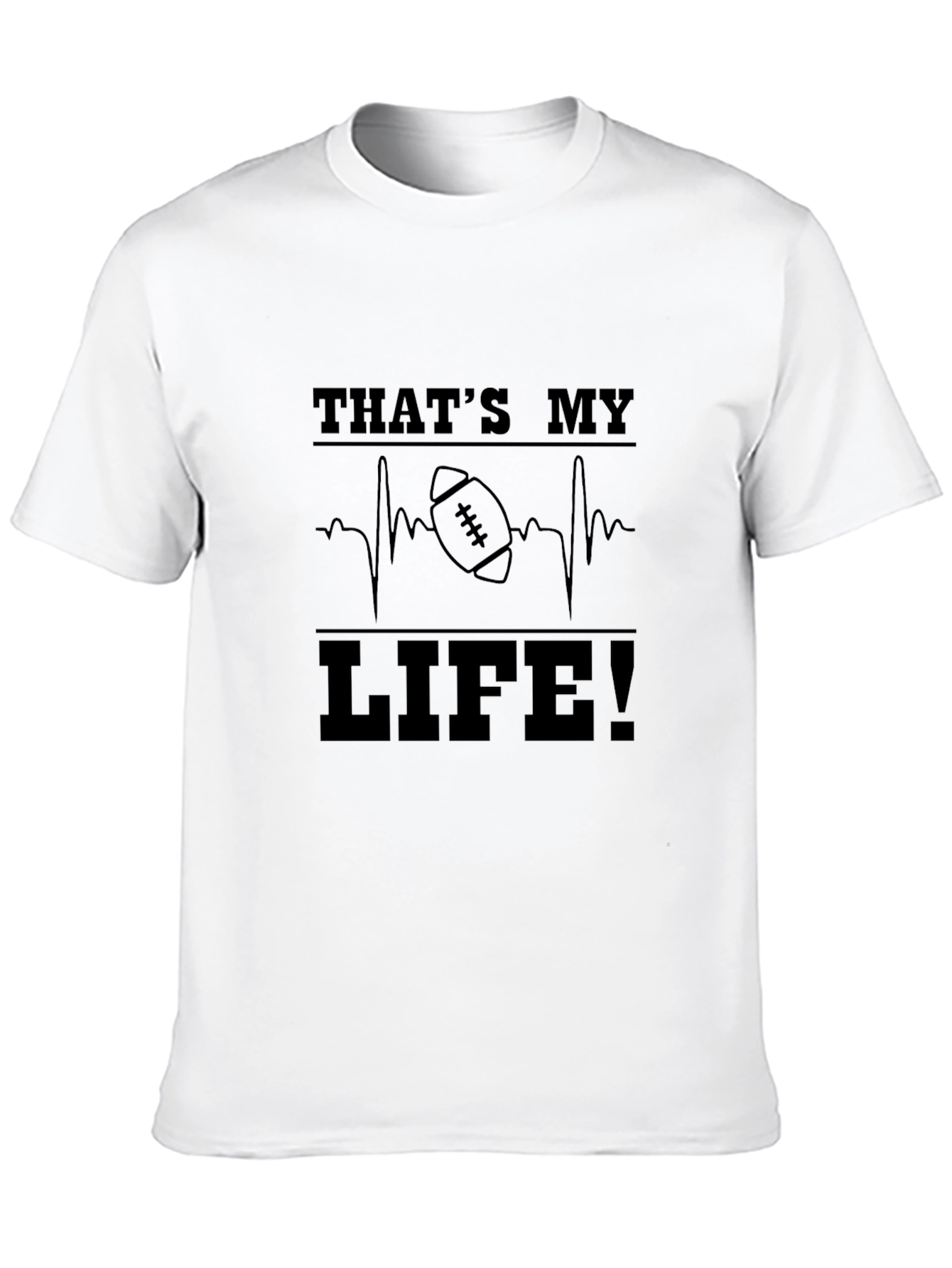 Black That's My Life Football T-Shirt view 10