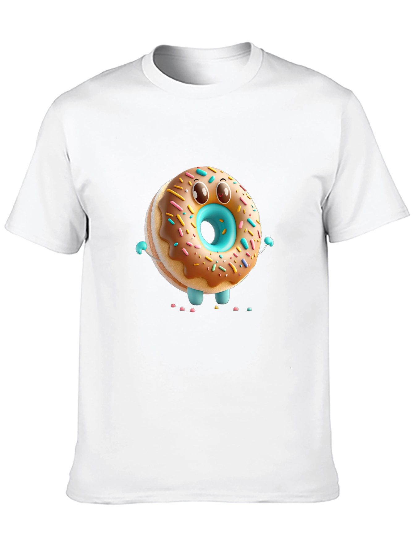 Black Donut Character Black T-Shirt view 10