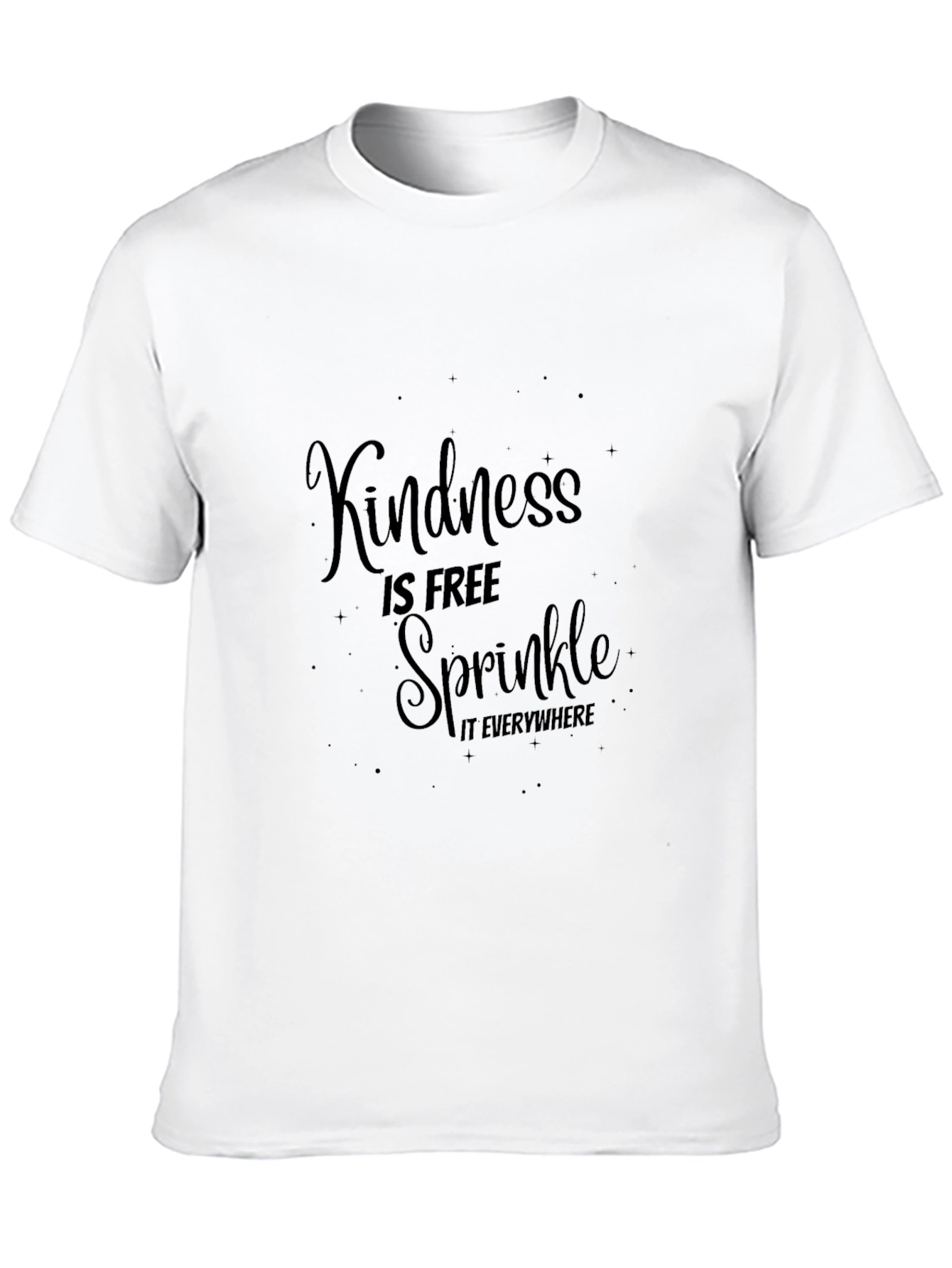 Black Kindness is Free Sprinkle it Everywhere Black T-Shirt view 10