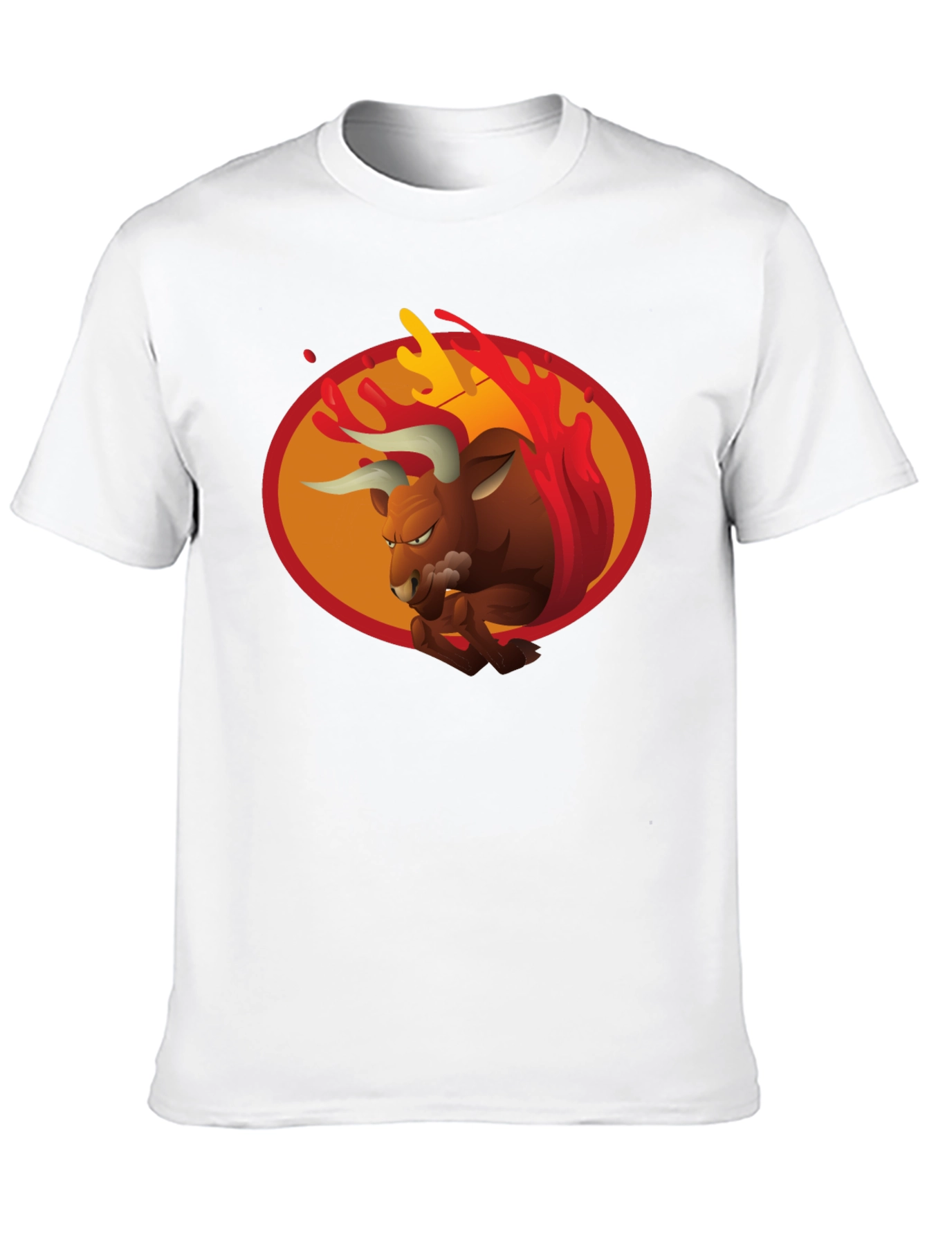 Black Fiery Bull Graphic Tee - Bold Black T-Shirt view 10