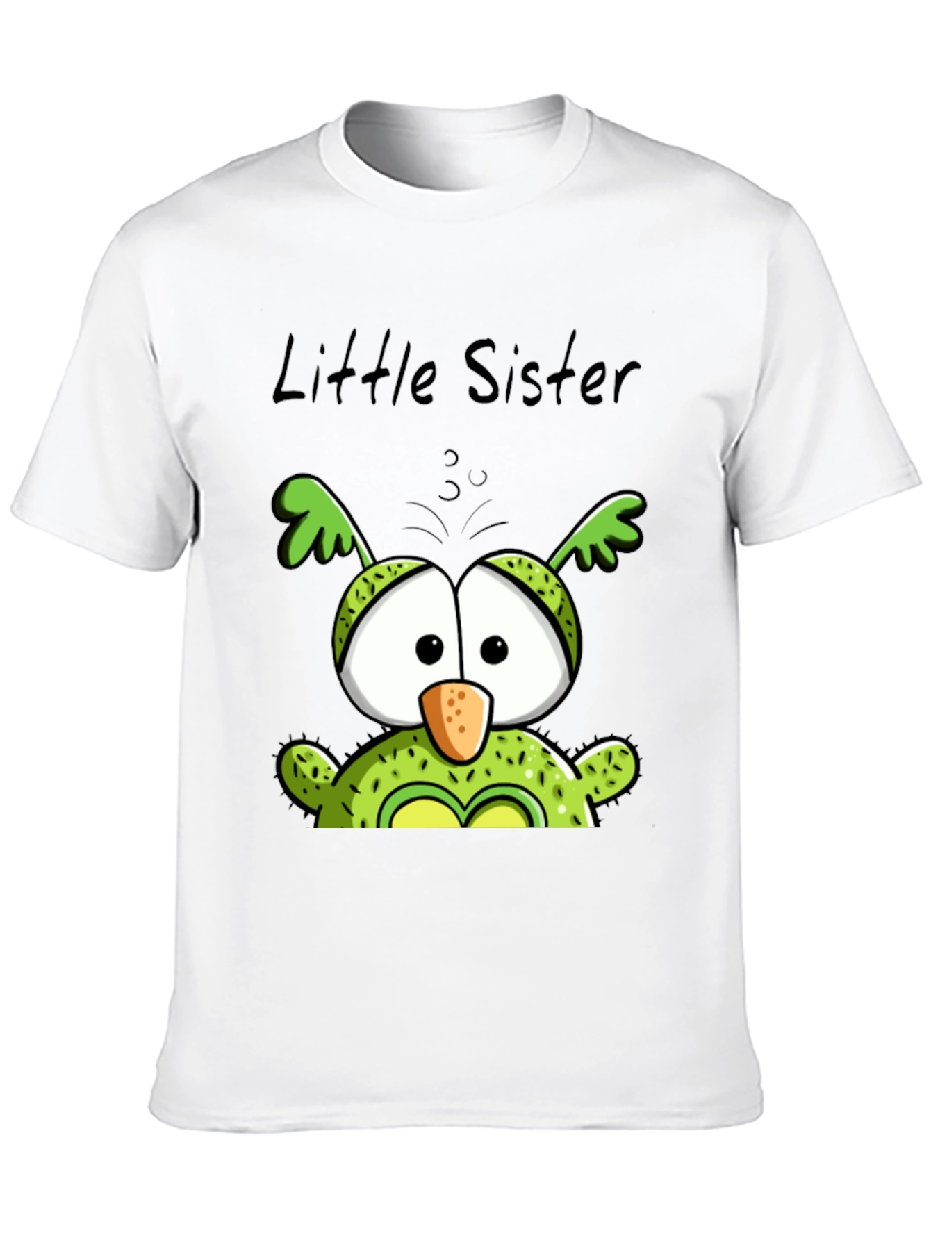 Black Little Sister Owl T-Shirt - Cute Family Tee view 10