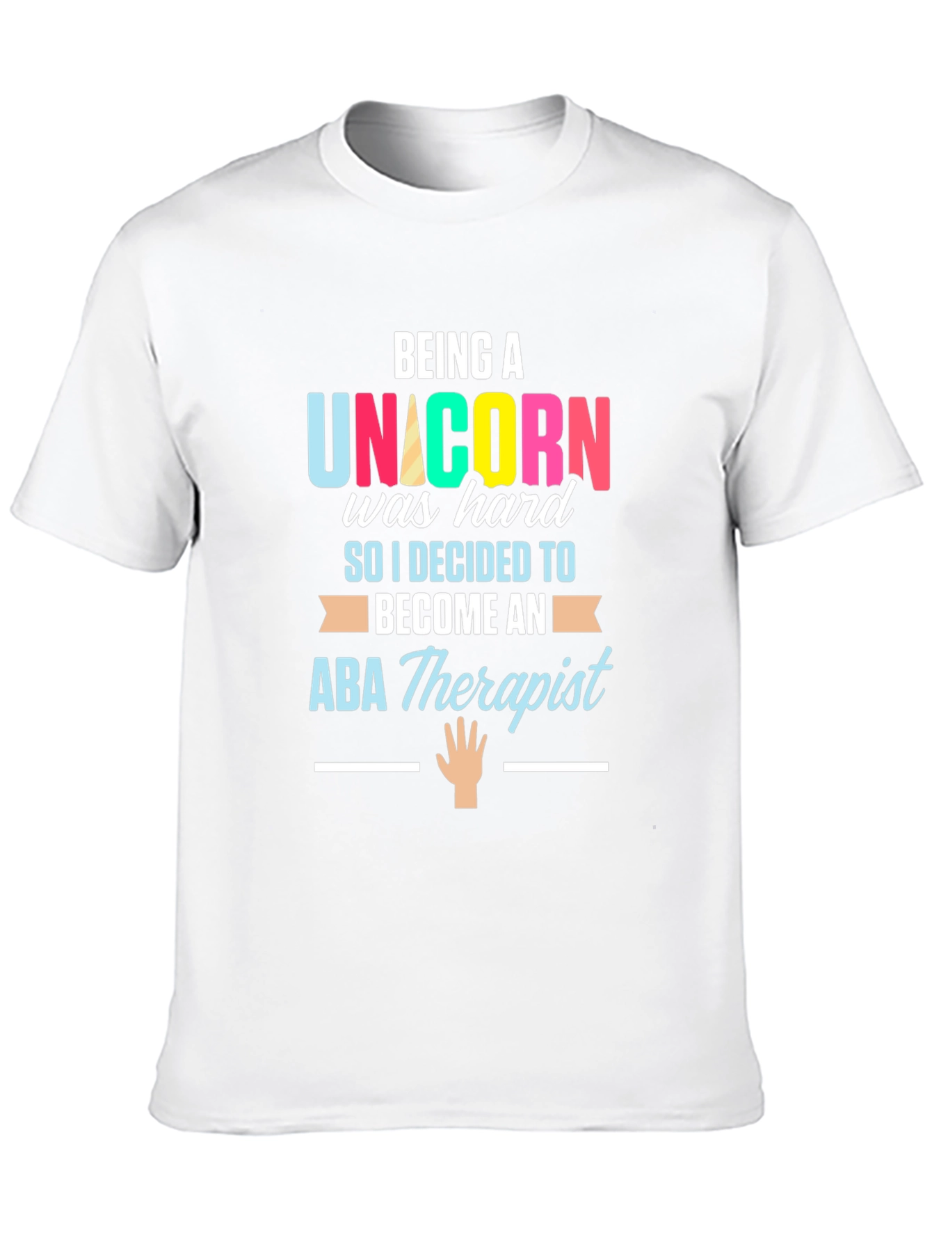Black Unicorn ABA Therapist T-Shirt view 10