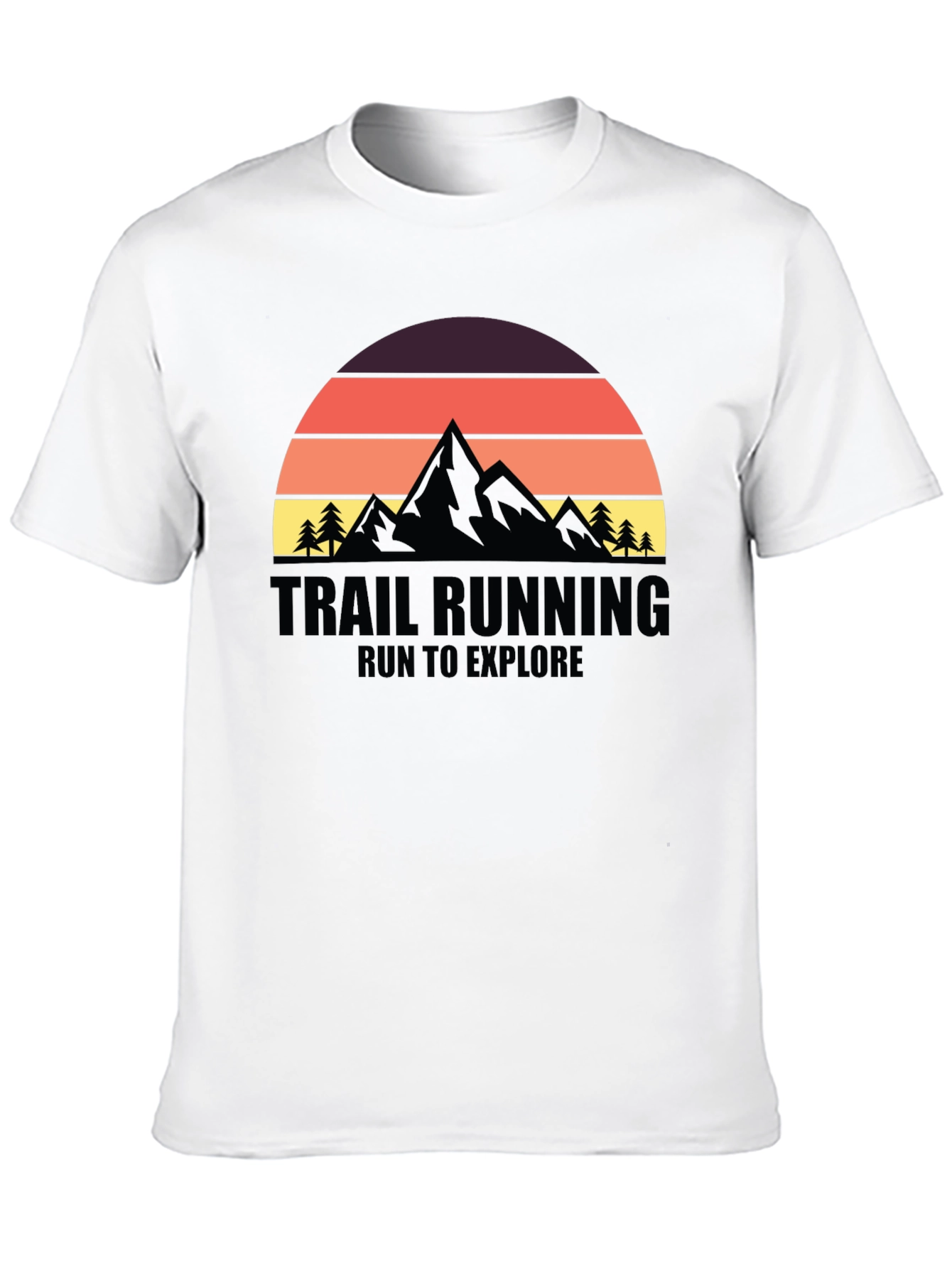 Black Trail Running Adventure Tee: Run to Explore view 10