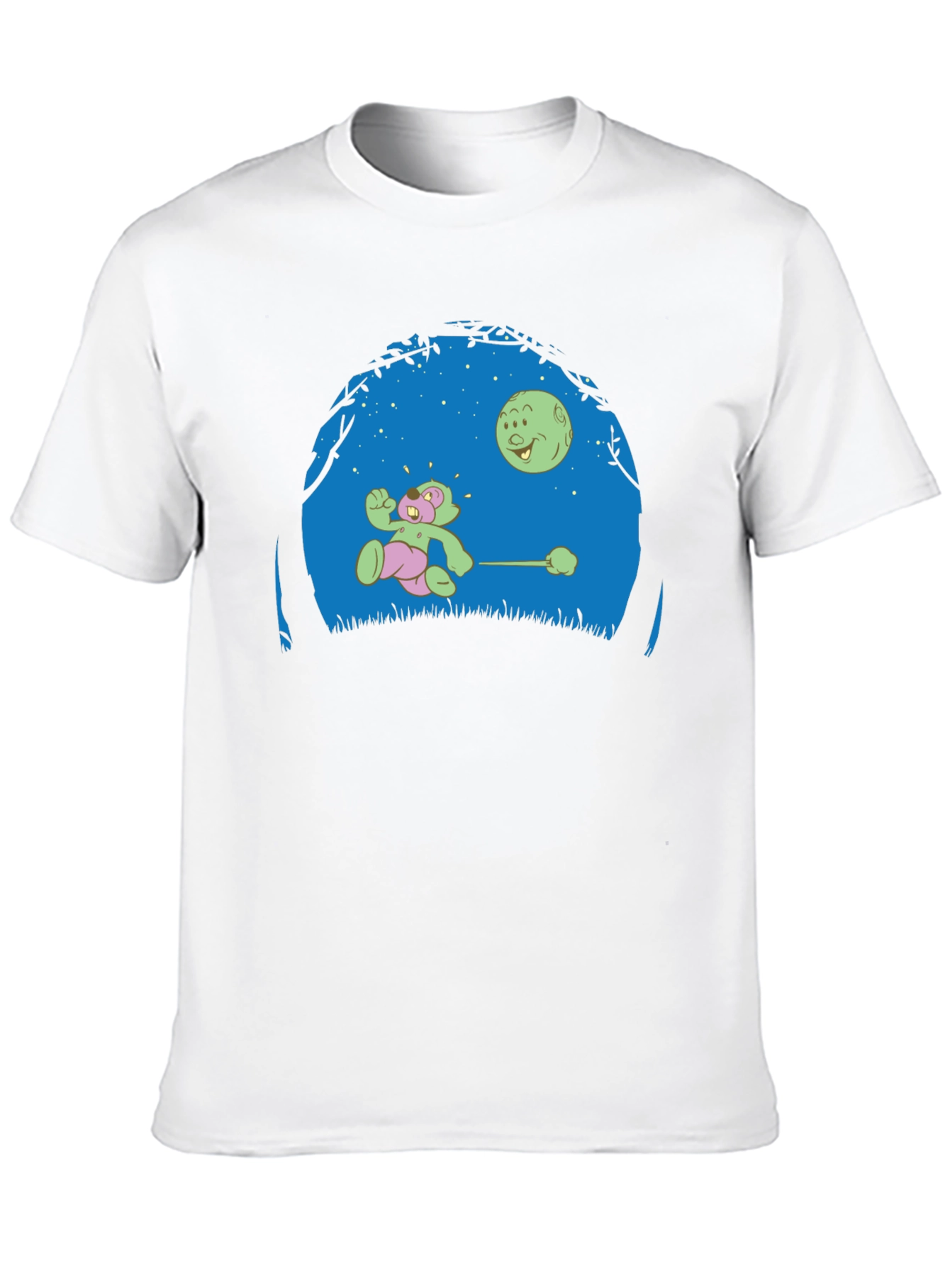 Black Cartoon Graphic Print Black T-Shirt view 10