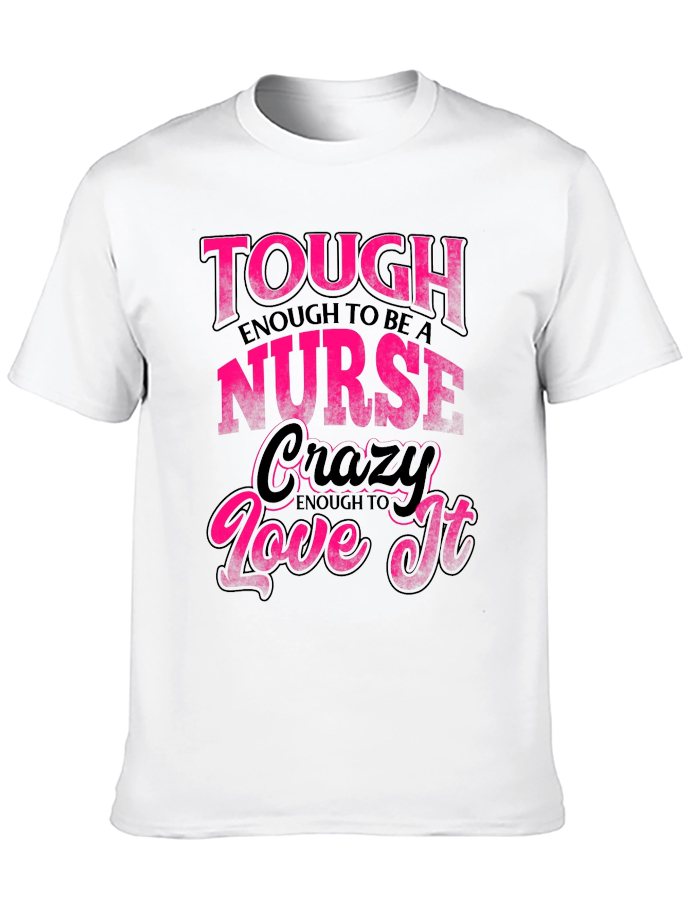 Black Tough Enough Nurse Black Graphic Tee view 10