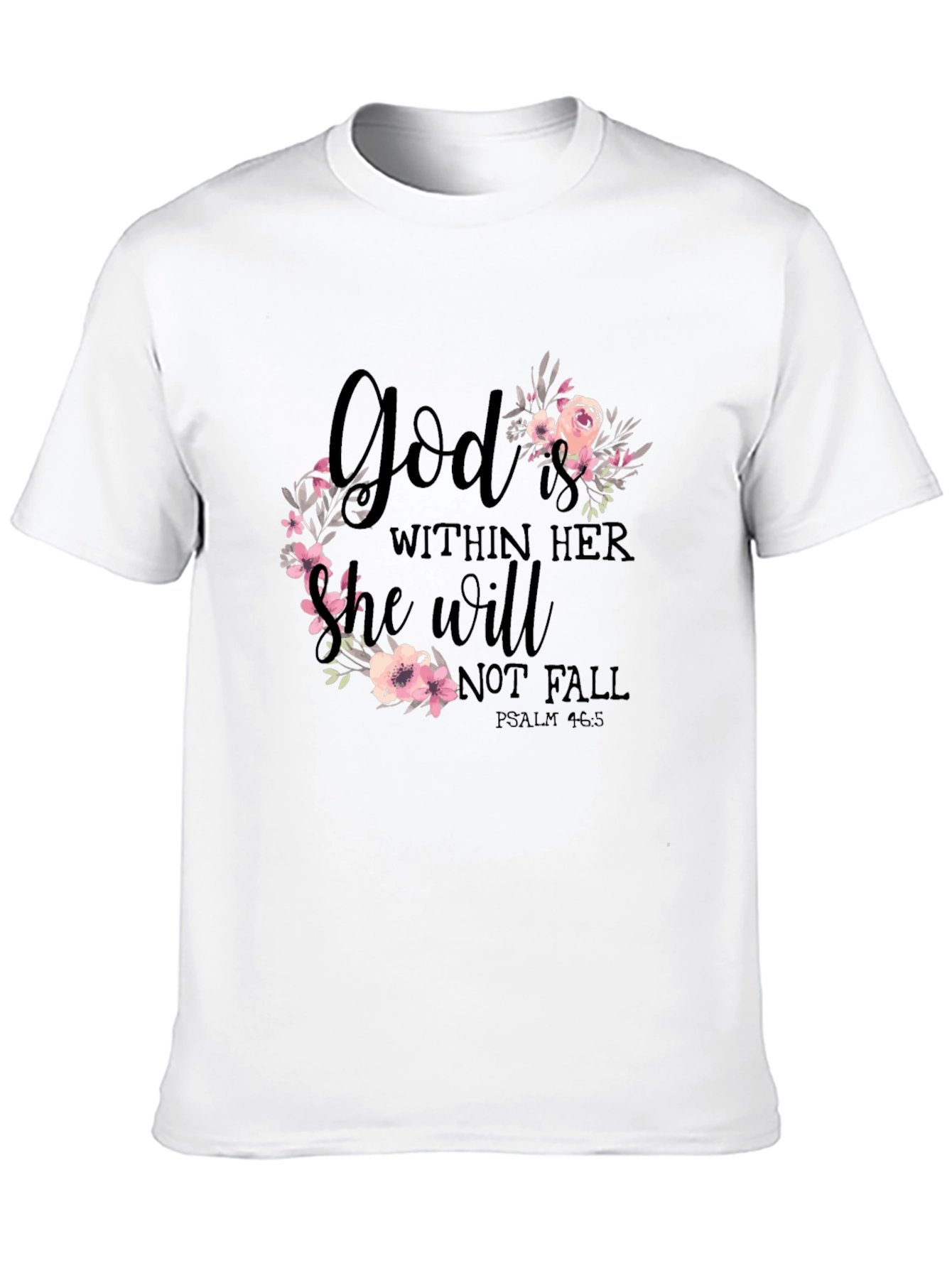 Black God Is Within Her Floral T-Shirt view 10