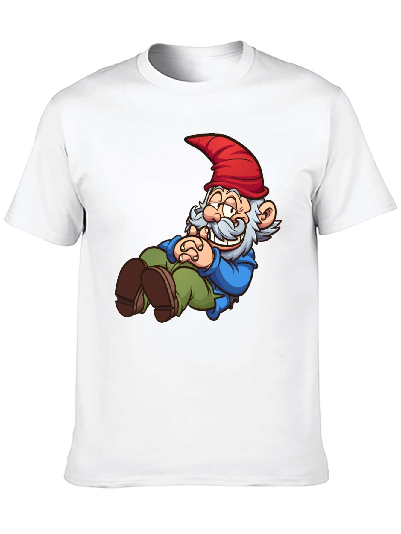 Black Funny Gnome T-Shirt - Cartoon Graphic Tee view 10