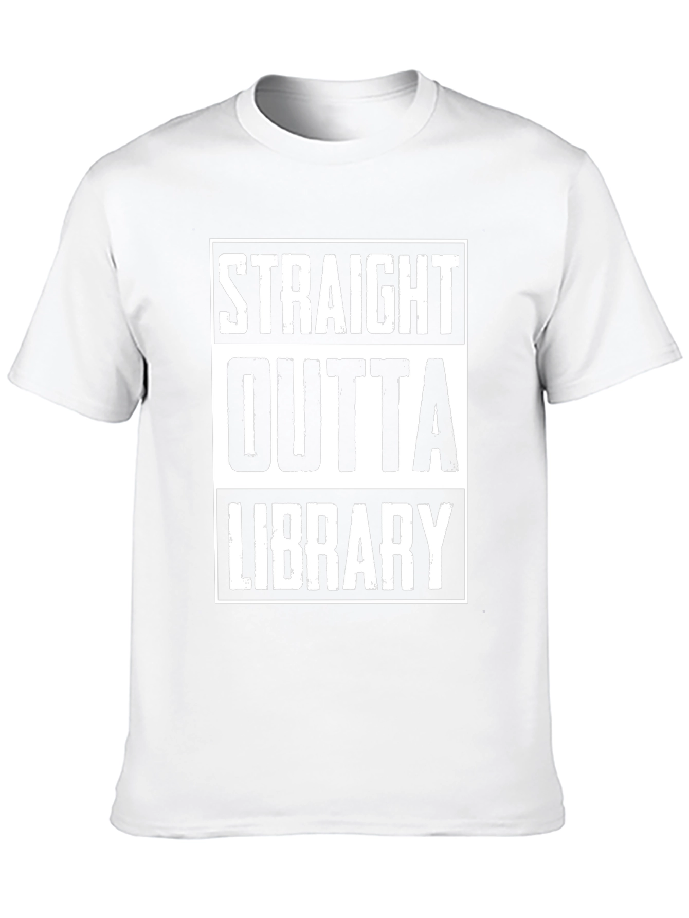 Black Straight Outta Library Black Graphic Tee view 10