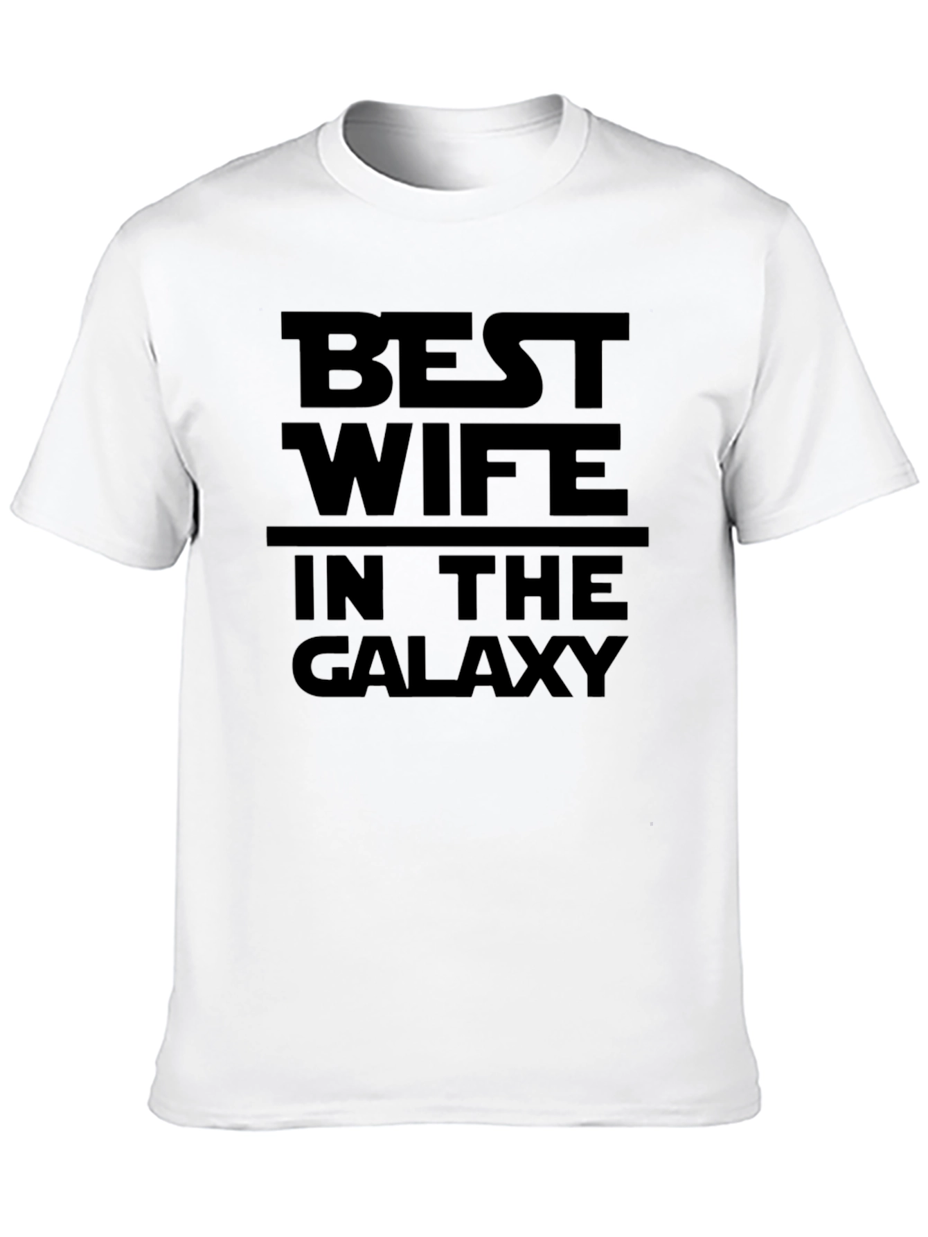 Black Best Wife in the Galaxy Black T-Shirt view 10