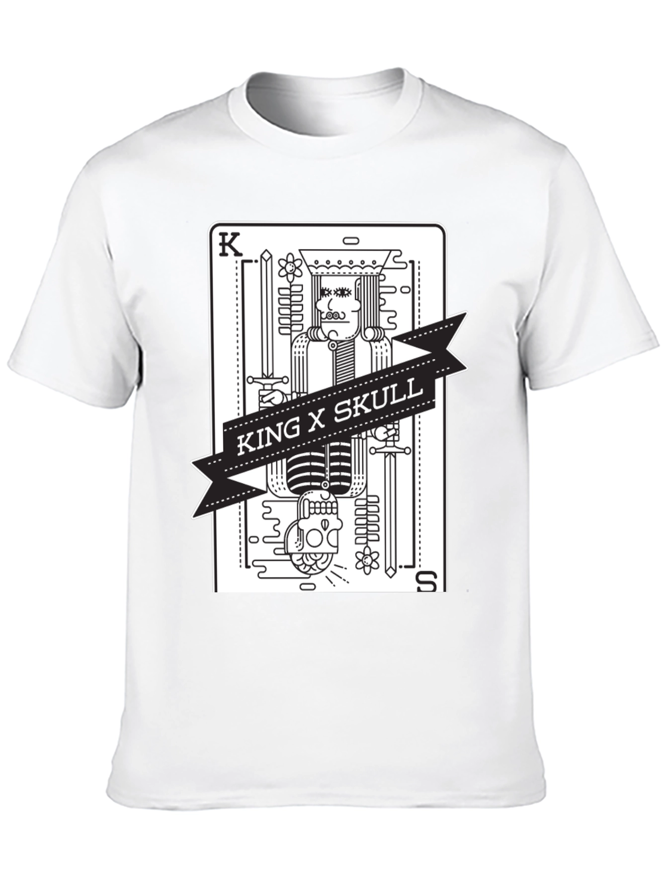 Black King X Skull Black Graphic Tee view 10