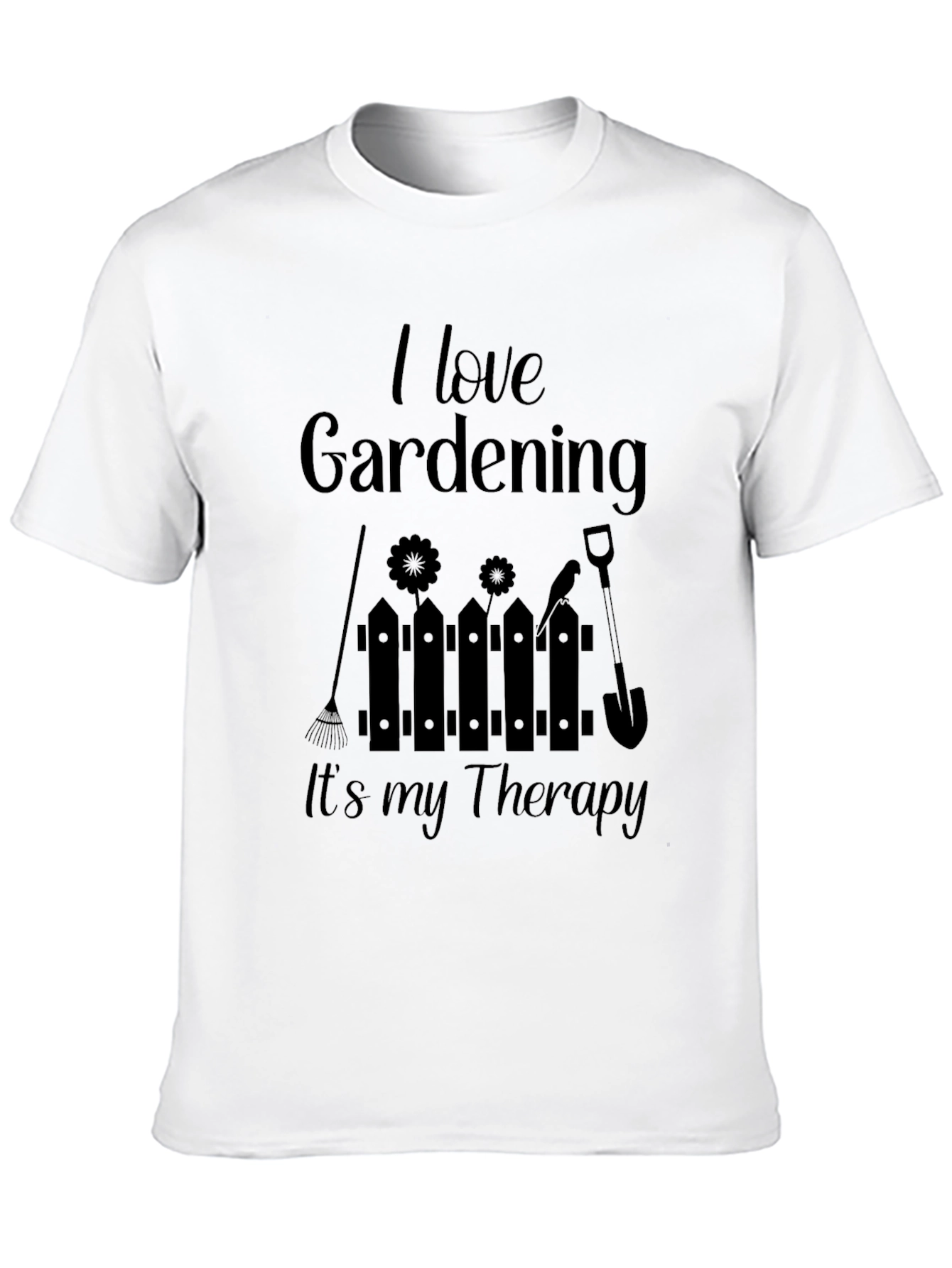 Black Gardening Therapy T-Shirt - Hobbyist Tee view 10