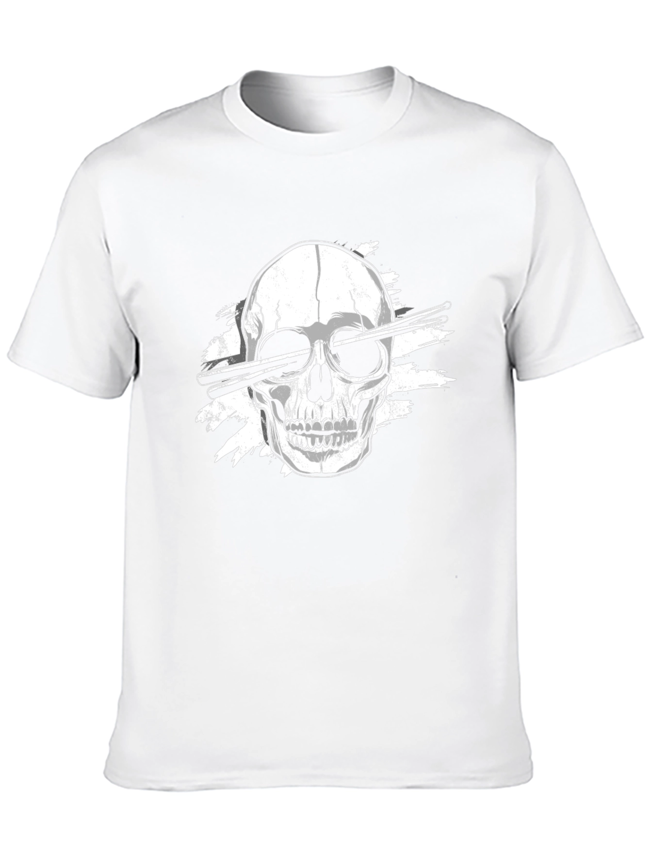 Black Skull Drummer T-Shirt - Rock On! view 10