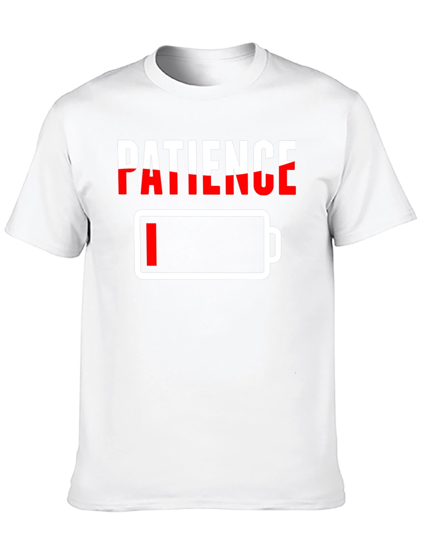 Black Low Patience T-Shirt - Battery Graphic Novelty Tee view 10