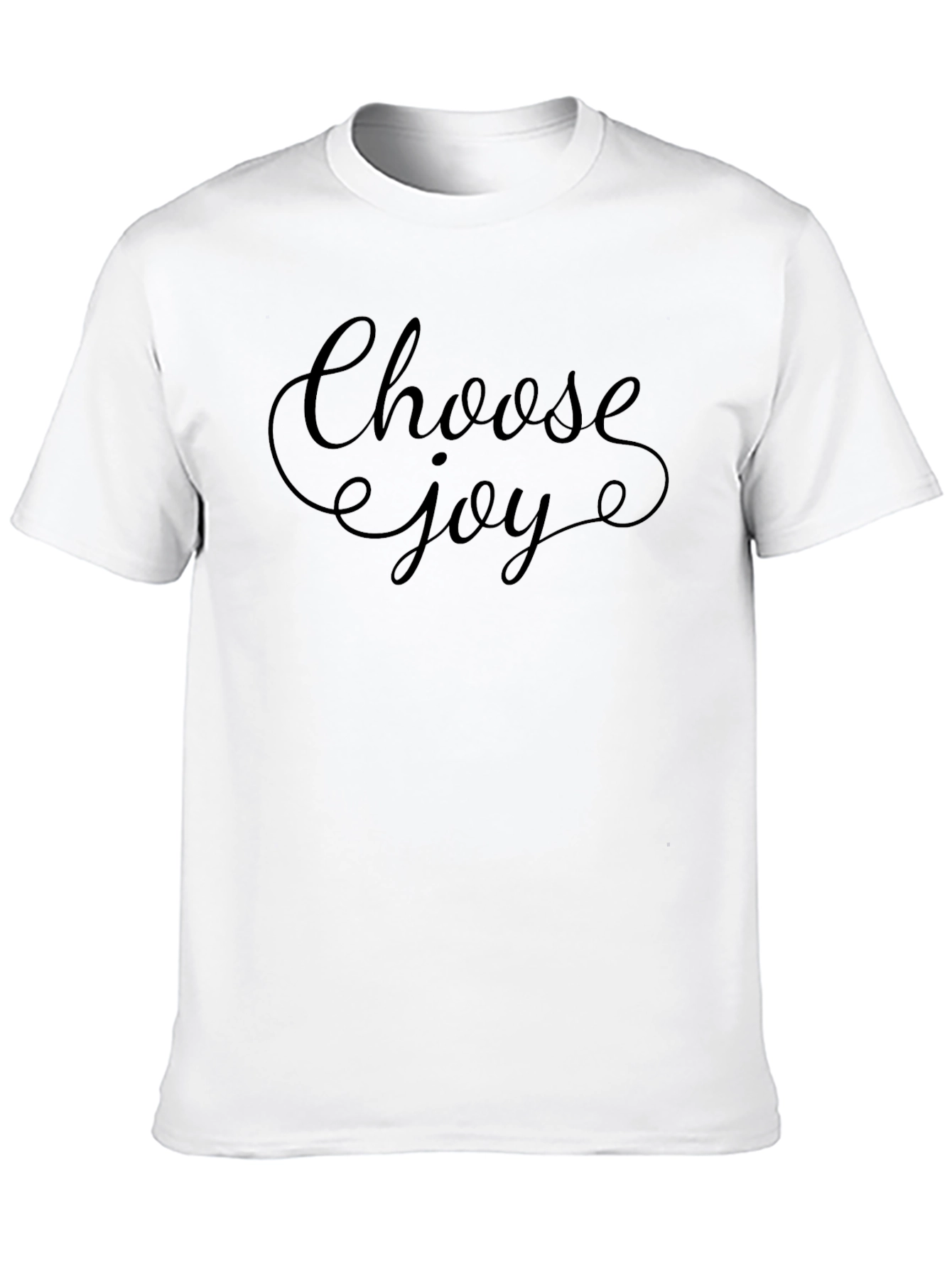 Black Choose Joy Graphic T-Shirt - Black Crew Neck Tee view 10