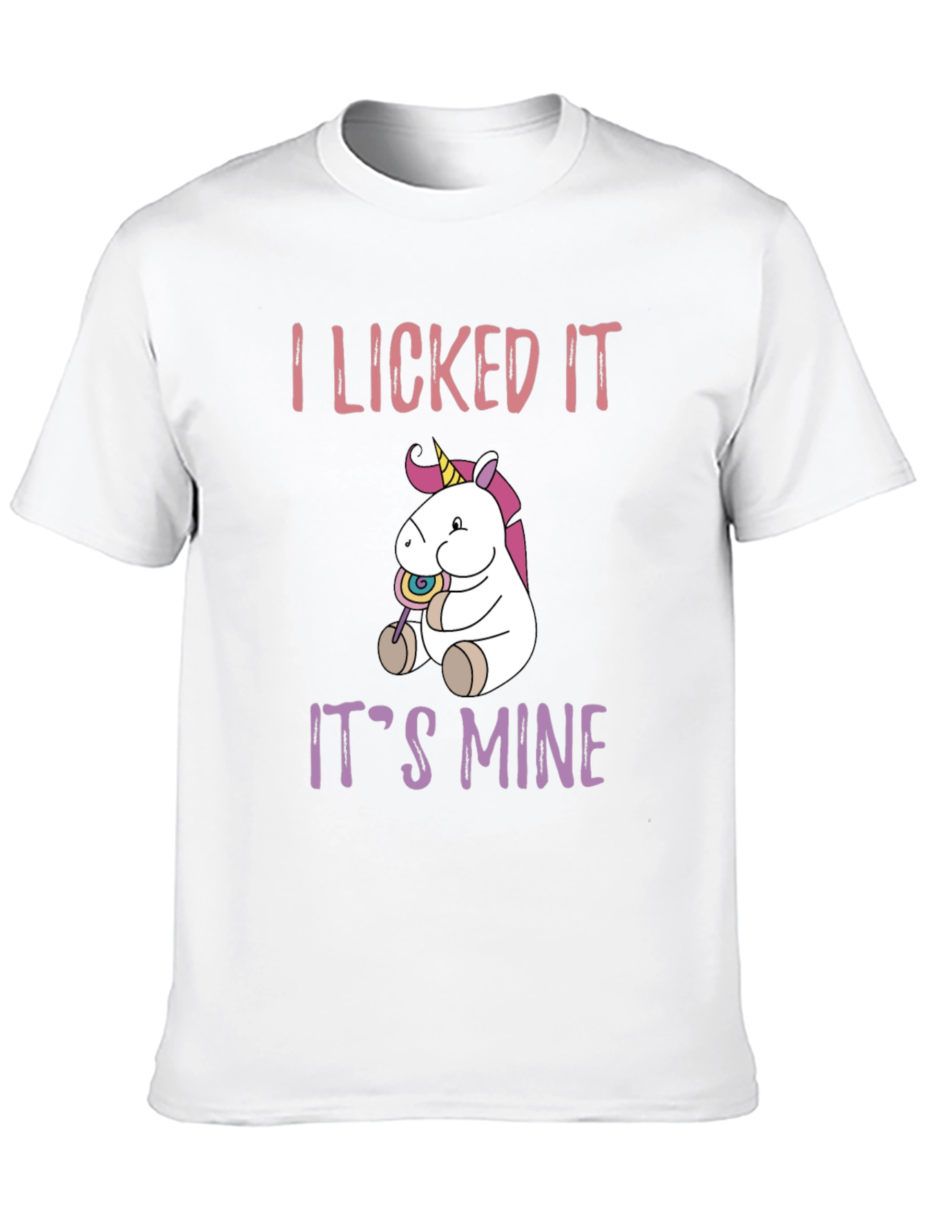 Black Unicorn Lollipop Graphic Tee - I Licked It, It's Mine view 10