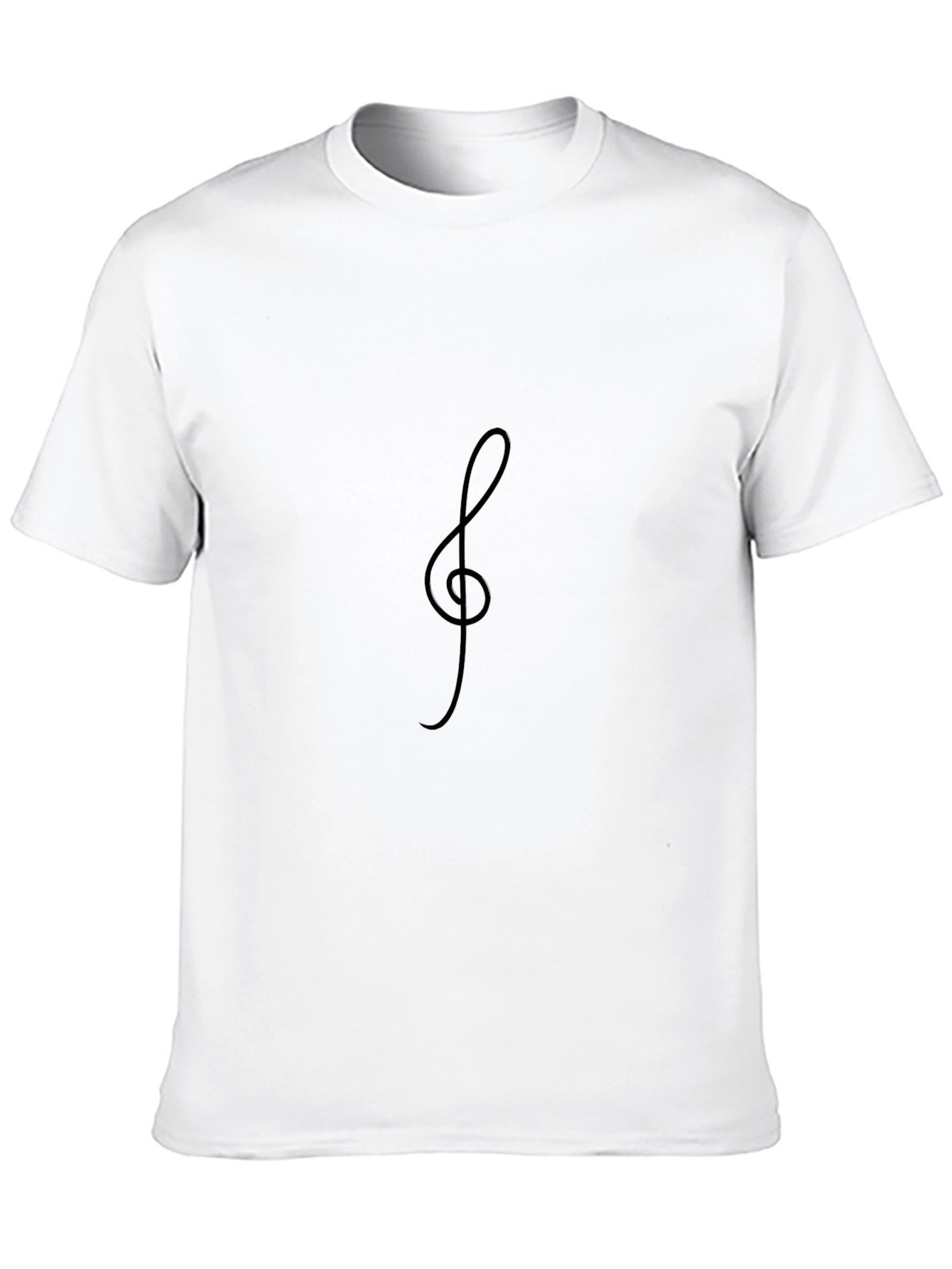 Black Black Treble Clef T-Shirt - Music Lover Tee view 10