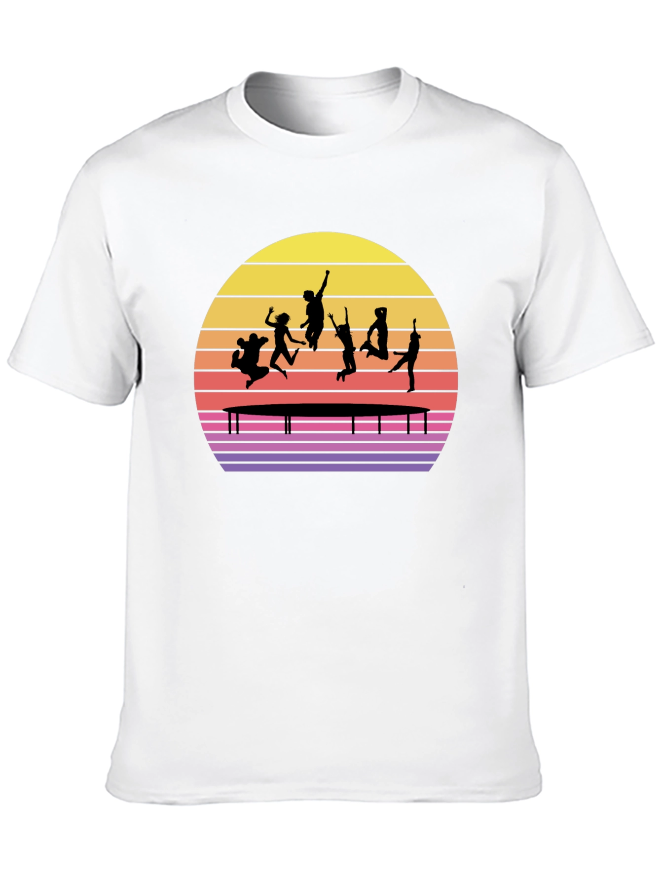 Black Trampoline Sunset Graphic Tee view 10